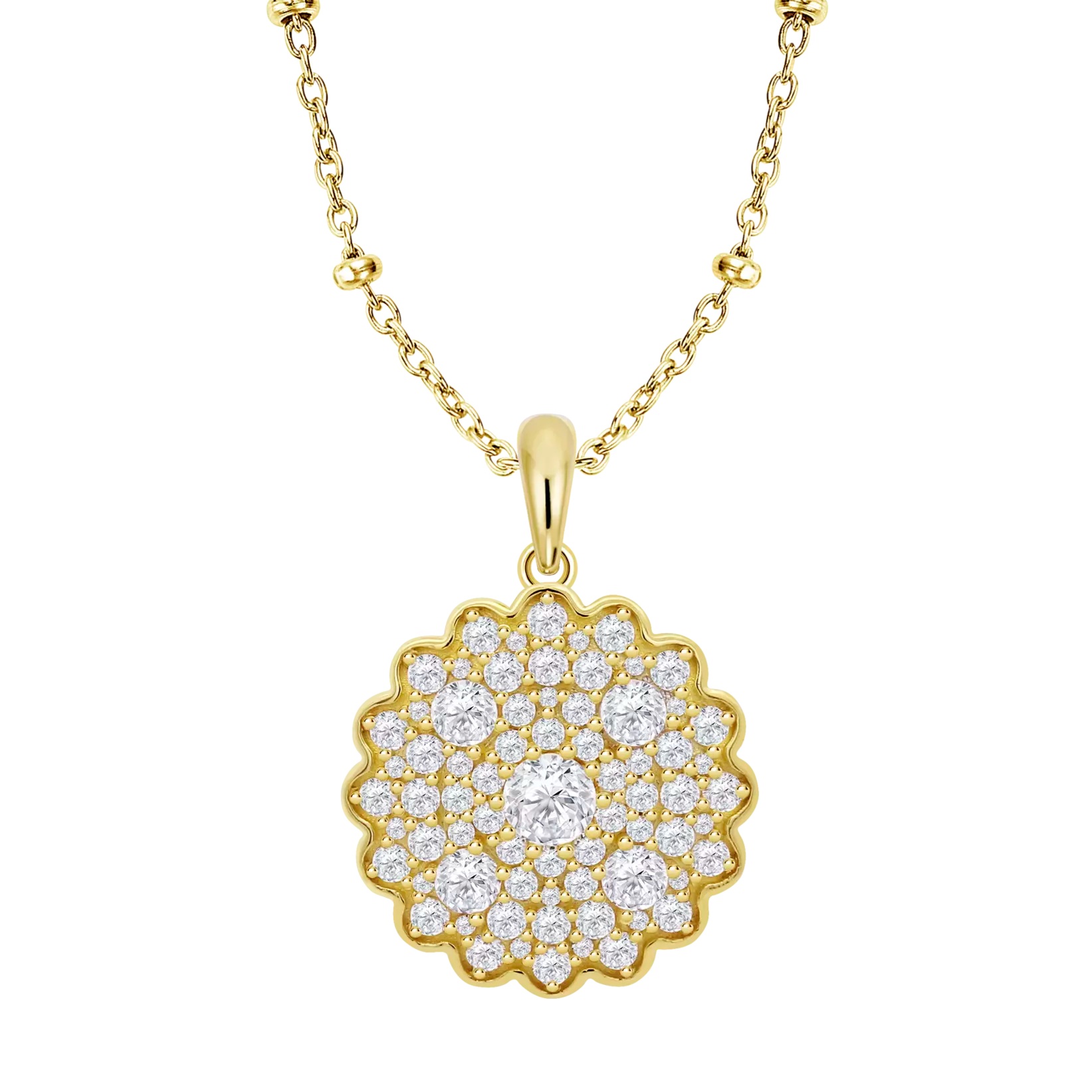 ΚΟΛΙΕ LOTUS Silver Jewellery από Επιχρυσωμένο Ασήμι 925° με Πέτρες Ζιργκόν LP3886-1/2 - 