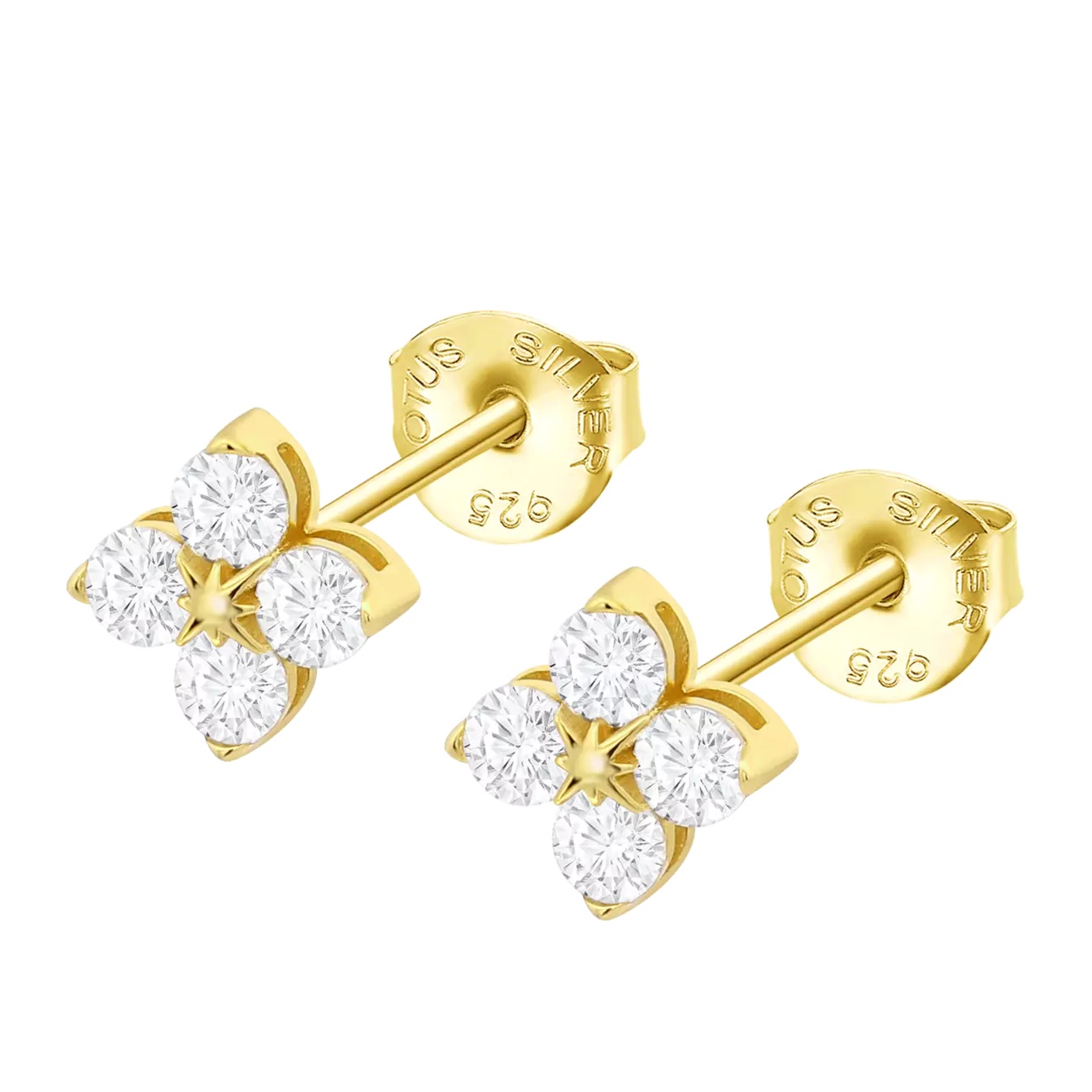 ΣΚΟΥΛΑΡΙΚΙΑ LOTUS Silver Jewellery από Επιχρυσωμένο Ασήμι 925° με Πέτρες Ζιργκόν LP3926-4/2 - 