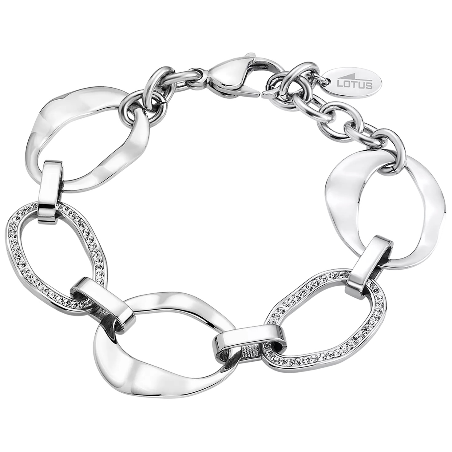 ΒΡΑΧΙΟΛΙ Style LOTUS Jewellery από Ανοξείδωτο Ατσάλι με Πέτρες Ζιργκόν LS1672-2/1 - 