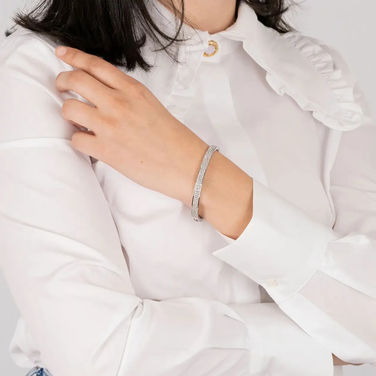 ΒΡΑΧΙΟΛΙ Style LOTUS Jewellery από Ανοξείδωτο Ατσάλι με Πέτρες Ζιργκόν LS1903-2/1 - 