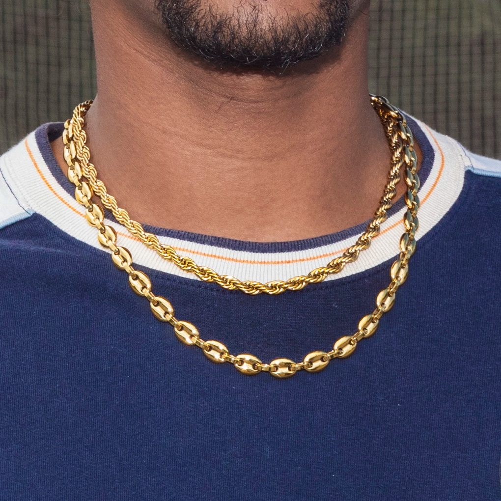 Κολιέ Ανδρικό Style LOTUS Jewellery από Χρυσό Ανοξείδωτο Ατσάλι LS2233-1/2 - 