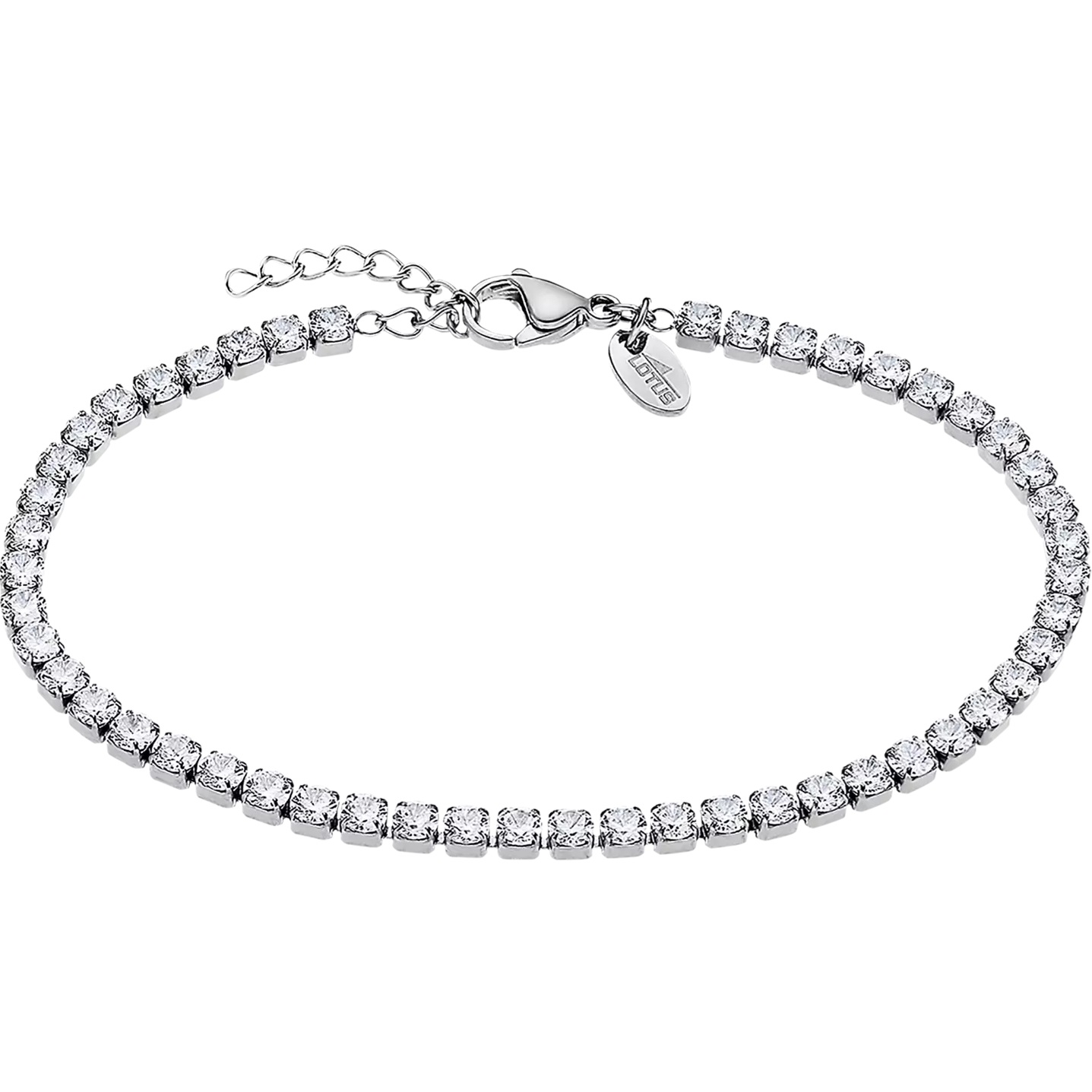 ΒΡΑΧΙΟΛΙ Ριβιέρα Style LOTUS Jewellery από Ανοξείδωτο Ατσάλι με Πέτρες Ζιργκόν LS2341-2/1 - 