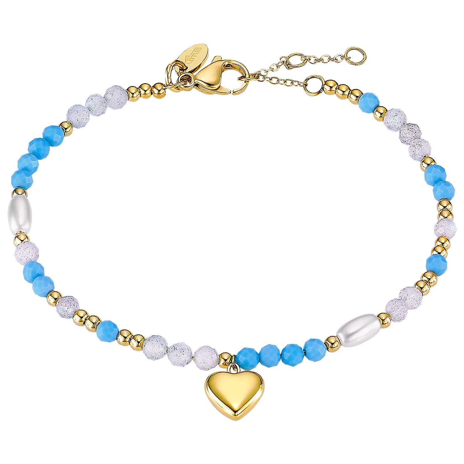 BRACELET Women's LOTUS Style Jewellery from Gold Stainless Steel with Synthetic Stones LS2553-2/3 - 