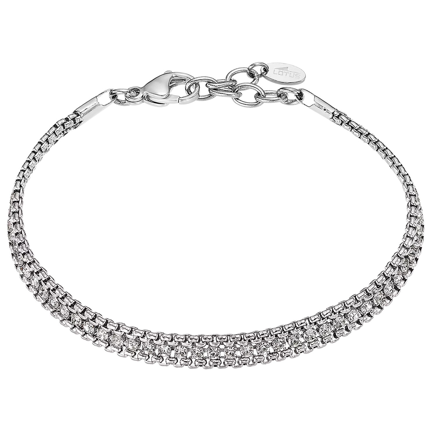 LOTUS Style Jewellery Bracelet Stainless Steel with Zircon Stones LS2568-2/1 - 