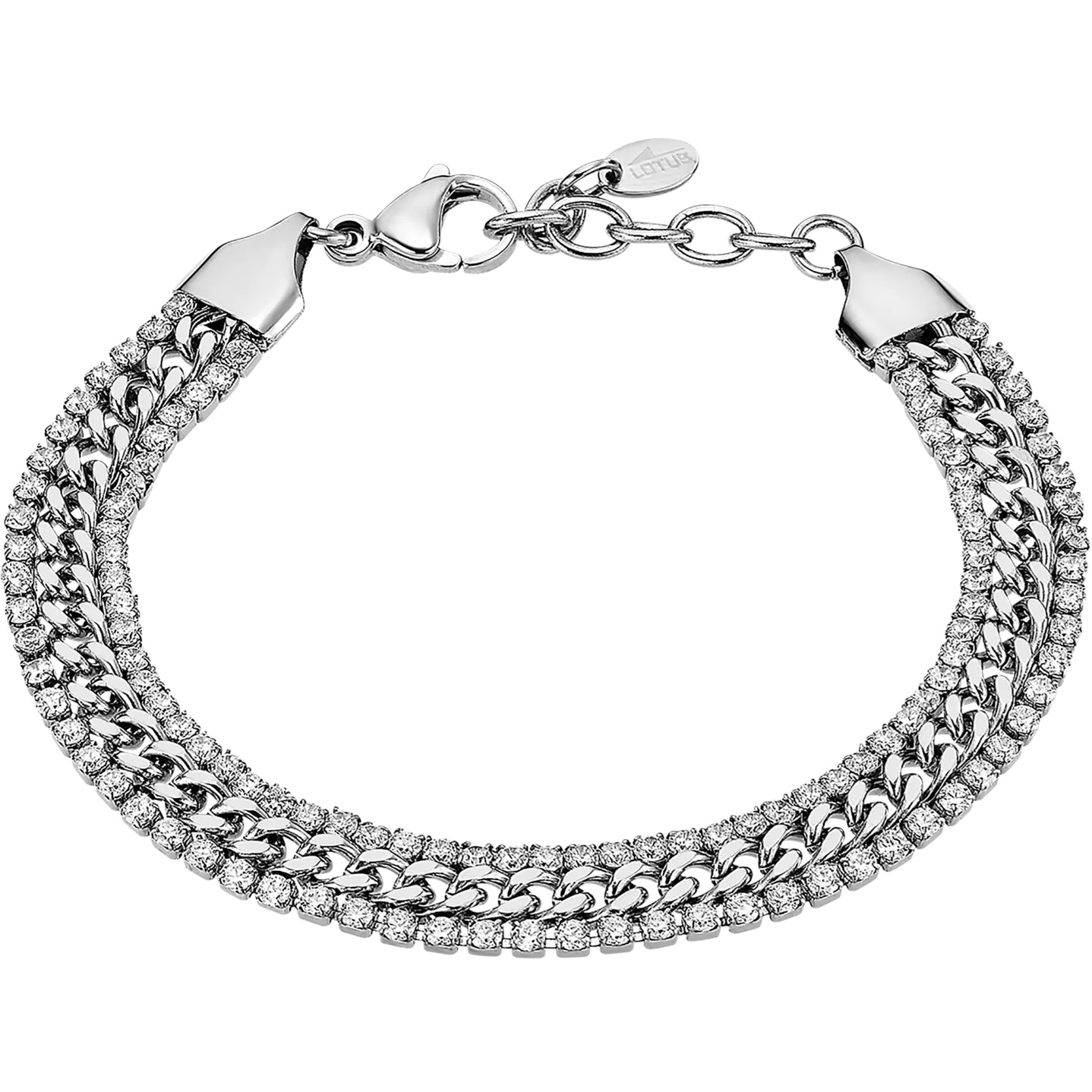 ΒΡΑΧΙΟΛΙ Style LOTUS Jewellery από Ανοξείδωτο Ατσάλι με Πέτρες Ζιργκόν LS2569-2/1 - 