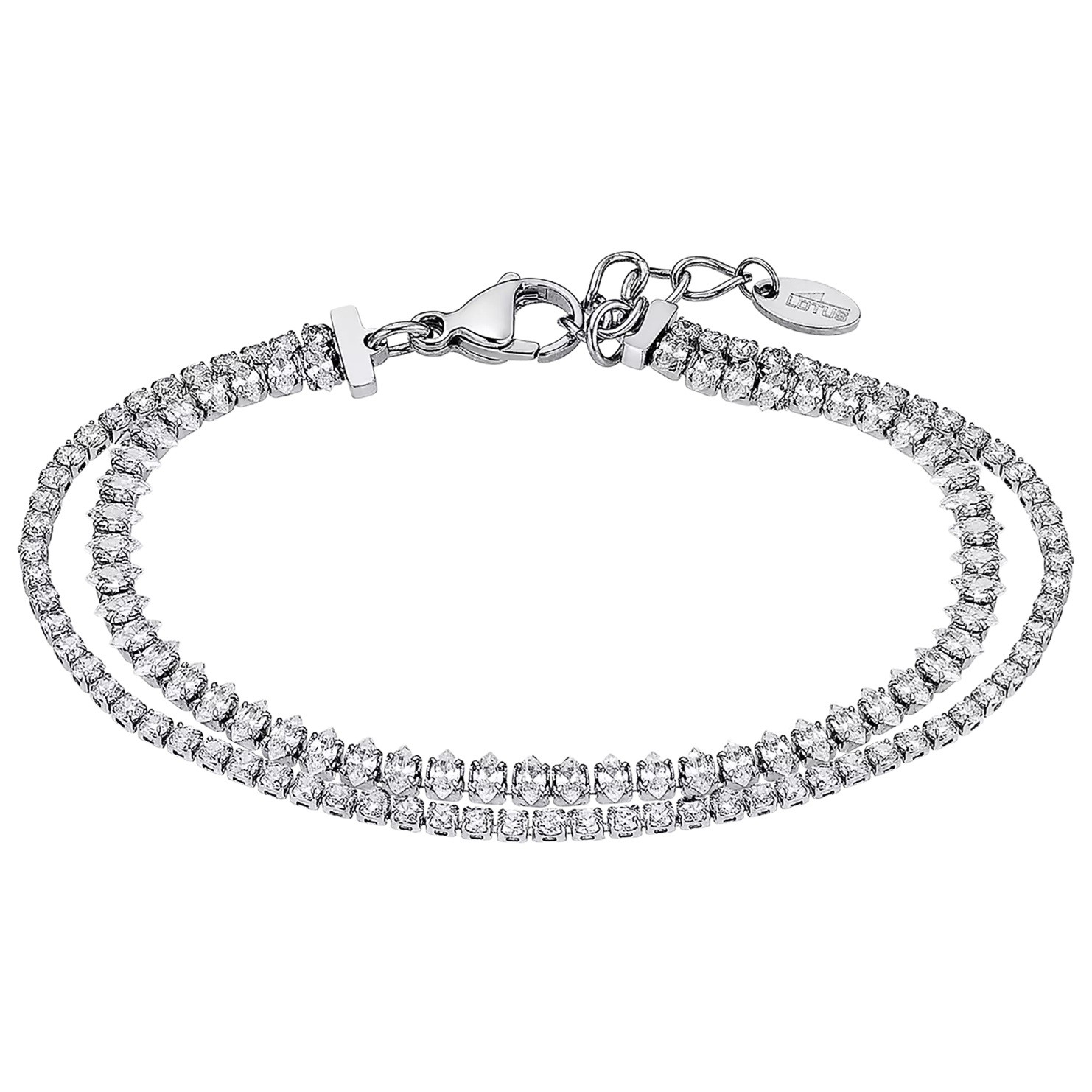 LOTUS Style Jewellery Bracelet Stainless Steel with Zircon Stones LS2574-2/1 - 