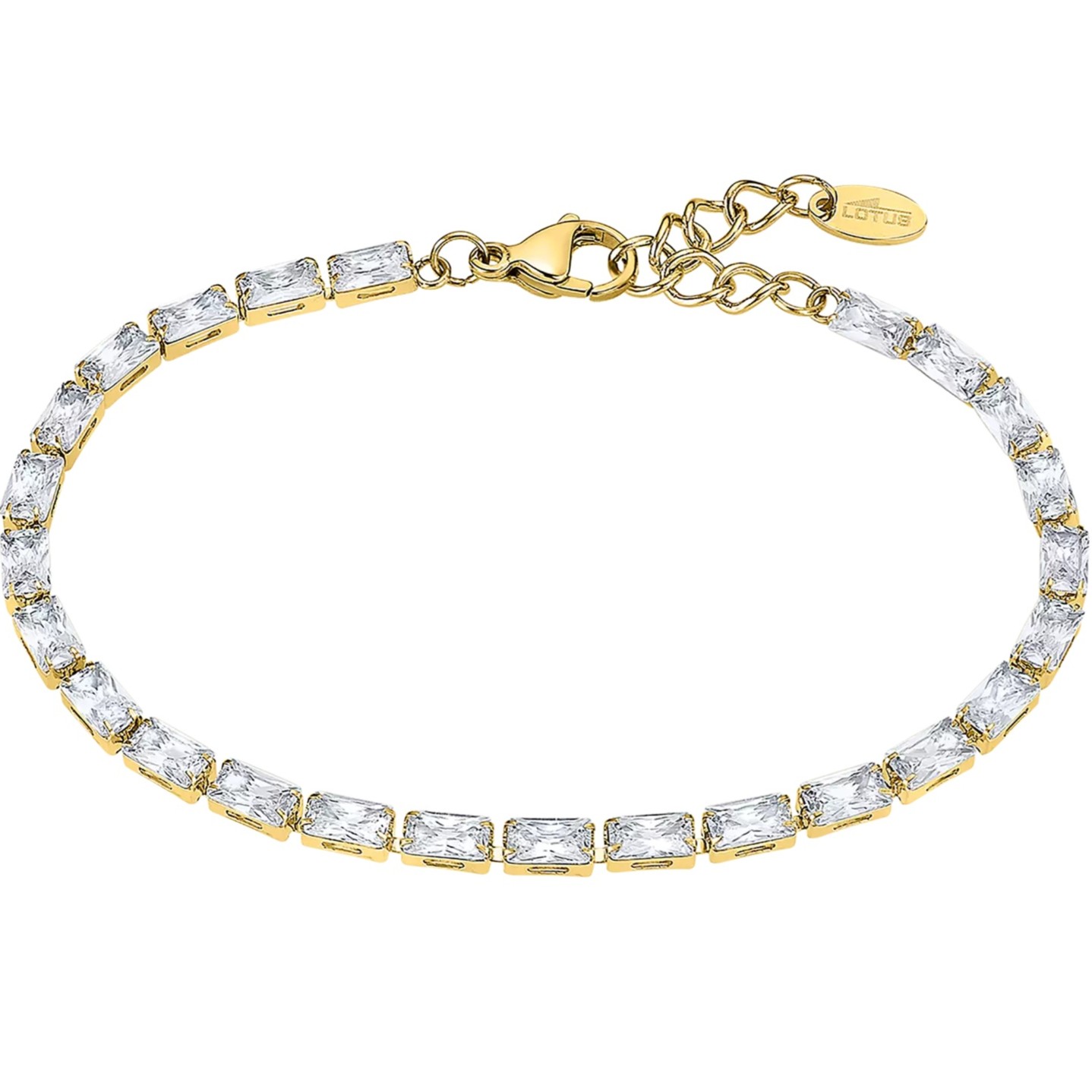 LOTUS Style Jewellery Bracelet Gold-Plated Stainless Steel with Zircon Stones LS2575-2/2 - 