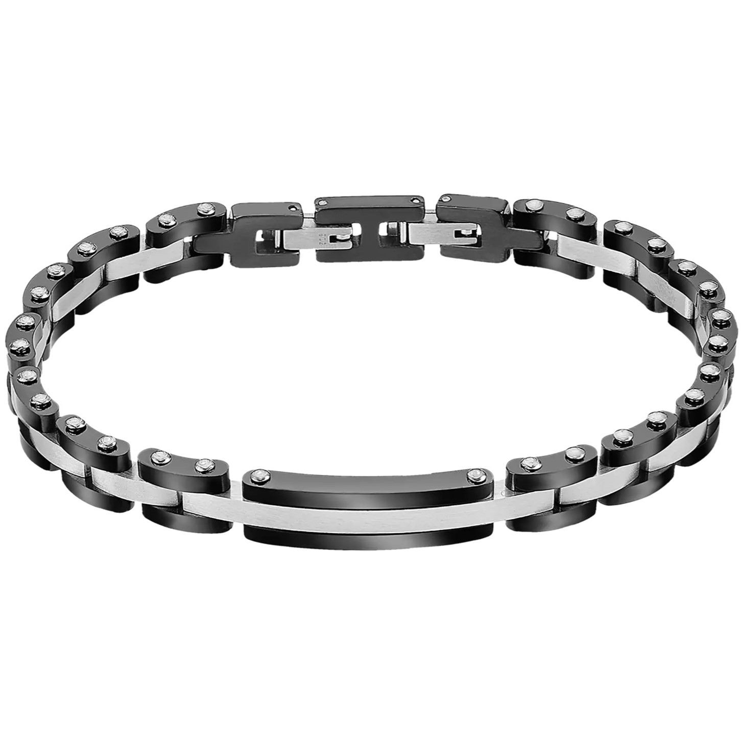 ΒΡΑΧΙΟΛΙ LOTUS Style Jewellery από Δίχρωμο Μαύρο Ανοξείδωτο Ατσάλι LS2596-2/2 - 