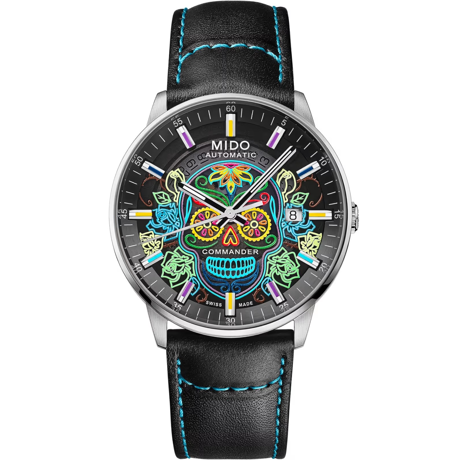 MIDO Commander Gradient Catrines Black Dial 40mm Silver Stainless Steel Bracelet M021.407.11.411.04 - 4