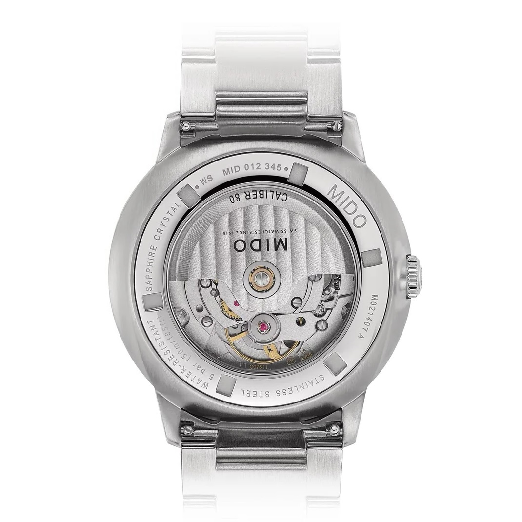 MIDO Commander Gradient Catrines Black Dial 40mm Silver Stainless Steel Bracelet M021.407.11.411.04 - 5