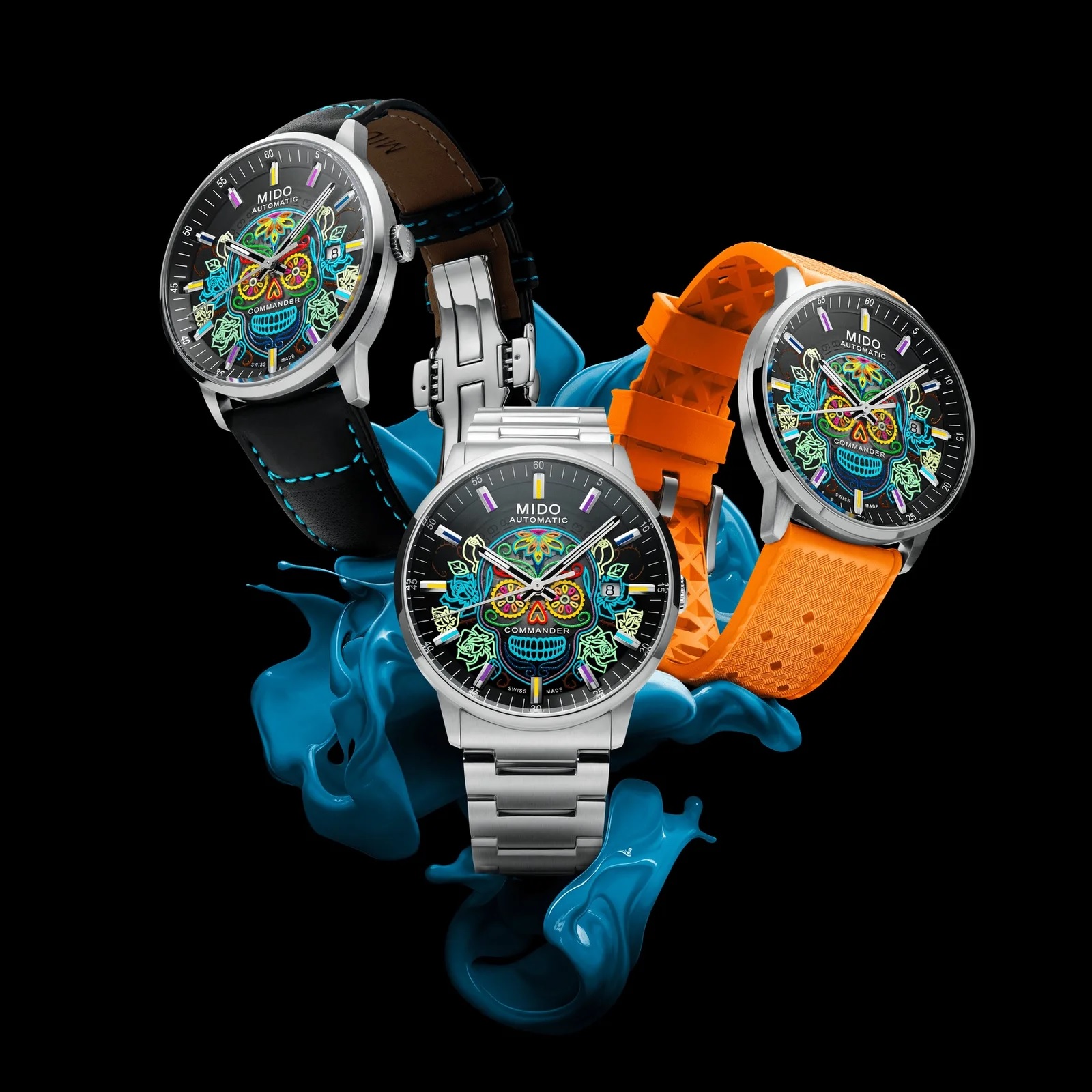 MIDO Commander Gradient Catrines Black Dial 40mm Silver Stainless Steel Bracelet M021.407.11.411.04 - 8