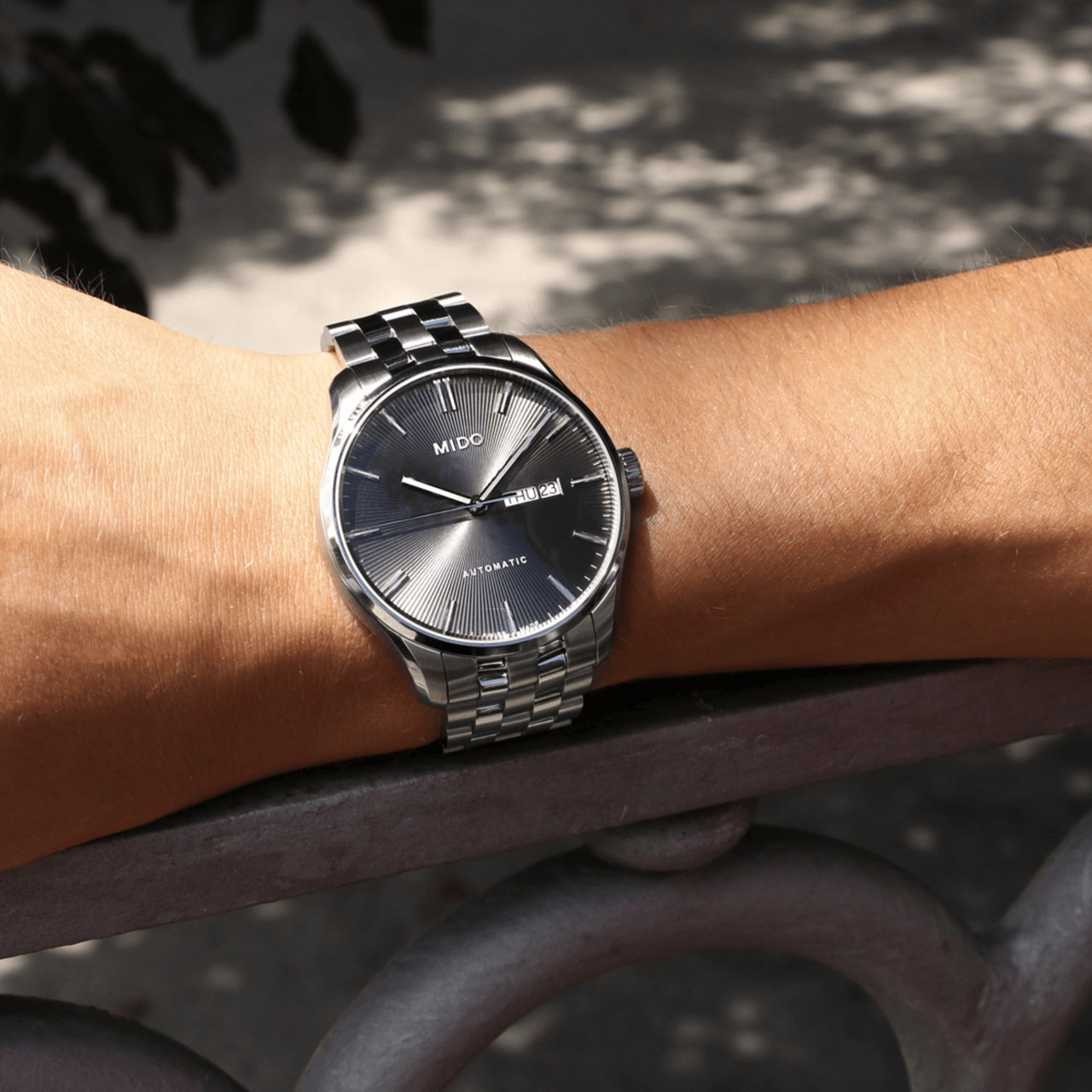 MIDO Belluna II Automatic Grey Sunray Dial 42.5mm Silver Stainless Steel Bracelet M024.630.11.061.00 - 