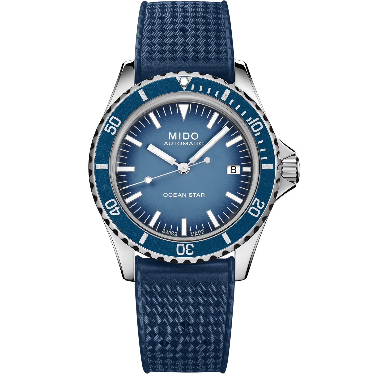 MIDO Ocean Star Tribute Special Edition Blue Gradient Dial Automatic 40.5mm Silver Stainless Steel Milanese Bracelet M026.807.11.041.01 - 3