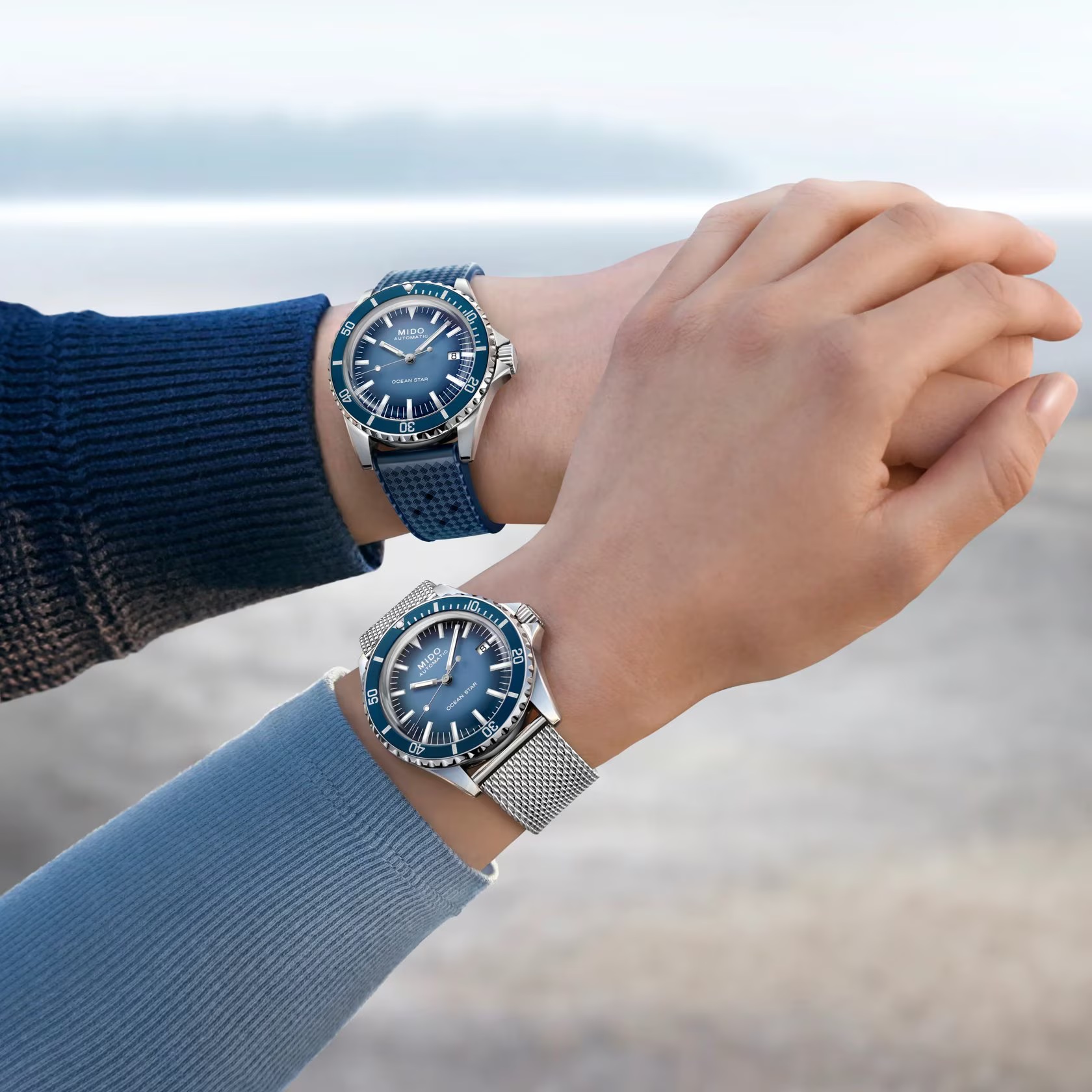 MIDO Ocean Star Tribute Special Edition Blue Gradient Dial Automatic 40.5mm Silver Stainless Steel Milanese Bracelet M026.807.11.041.01 - 6