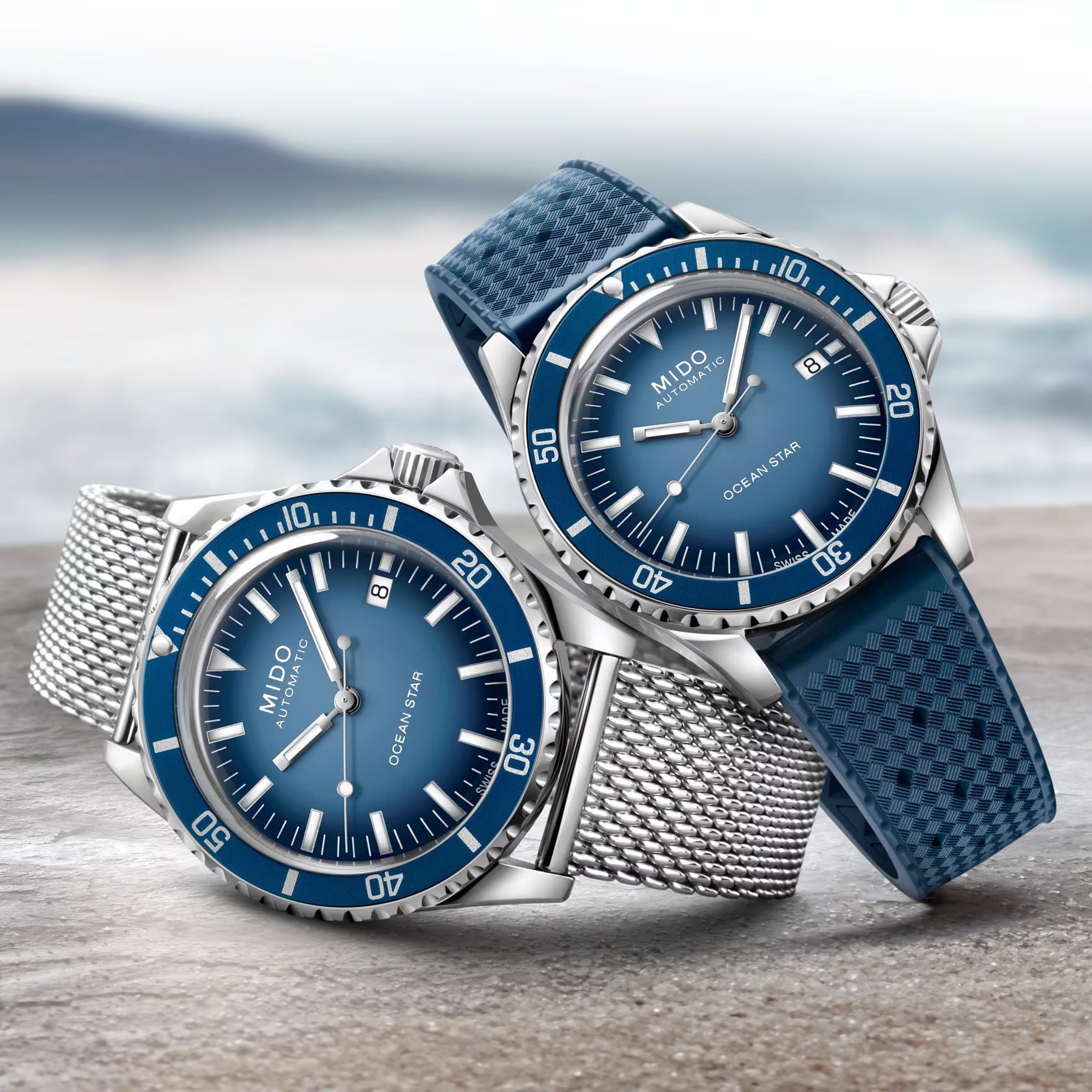 MIDO Ocean Star Tribute Special Edition Blue Gradient Dial Automatic 40.5mm Silver Stainless Steel Milanese Bracelet M026.807.11.041.01 - 8