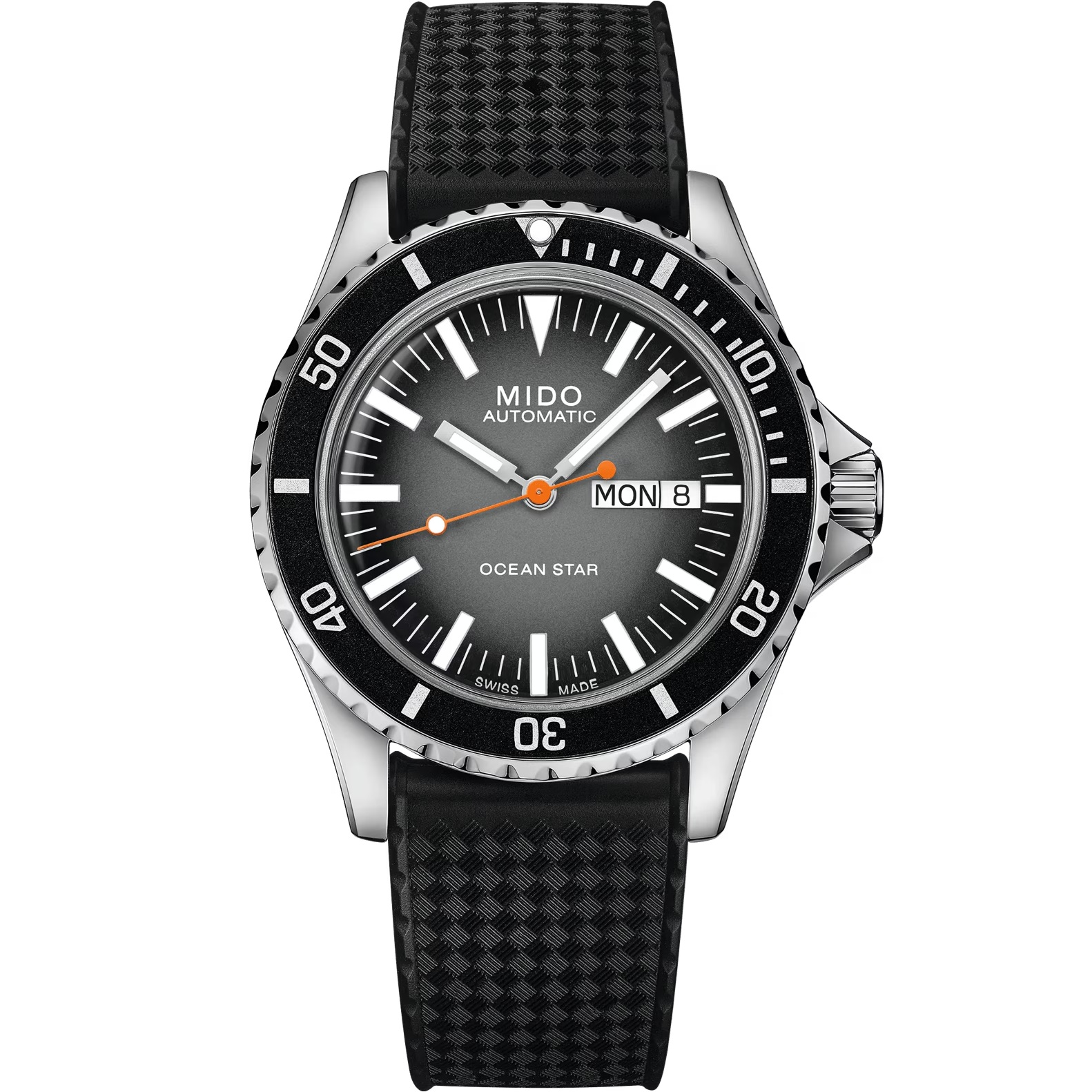 MIDO Ocean Star Tribute Gray Gradient Dial Automatic 40.5mm Silver Stainless Steel Black Rubber Strap M026.830.17.081.00 - 