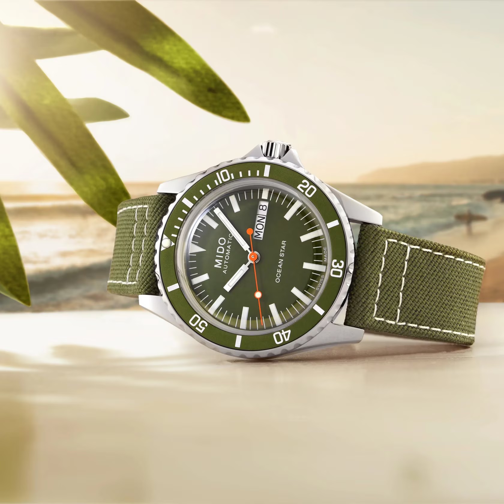 MIDO Ocean Star Tribute Green Dial Automatic 40.5mm Silver Stainless Steel Green Textile Strap M026.830.18.091.00 - 5