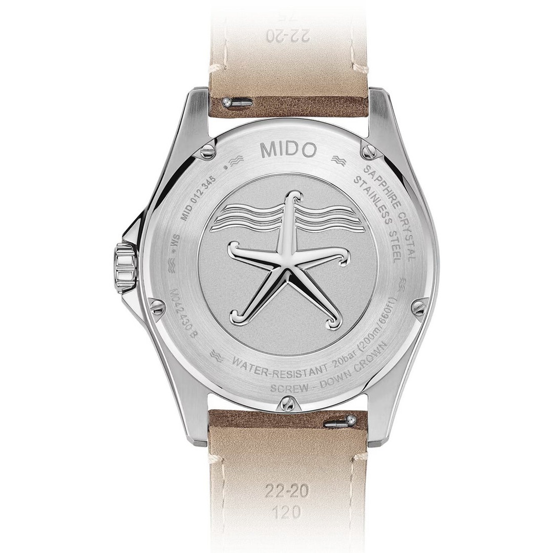 MIDO Ocean Star 200 Ceramic Automatic Black Dial 42.5mm Silver Stainless Steel Brown Leather Strap M042.430.16.051.00 - 4