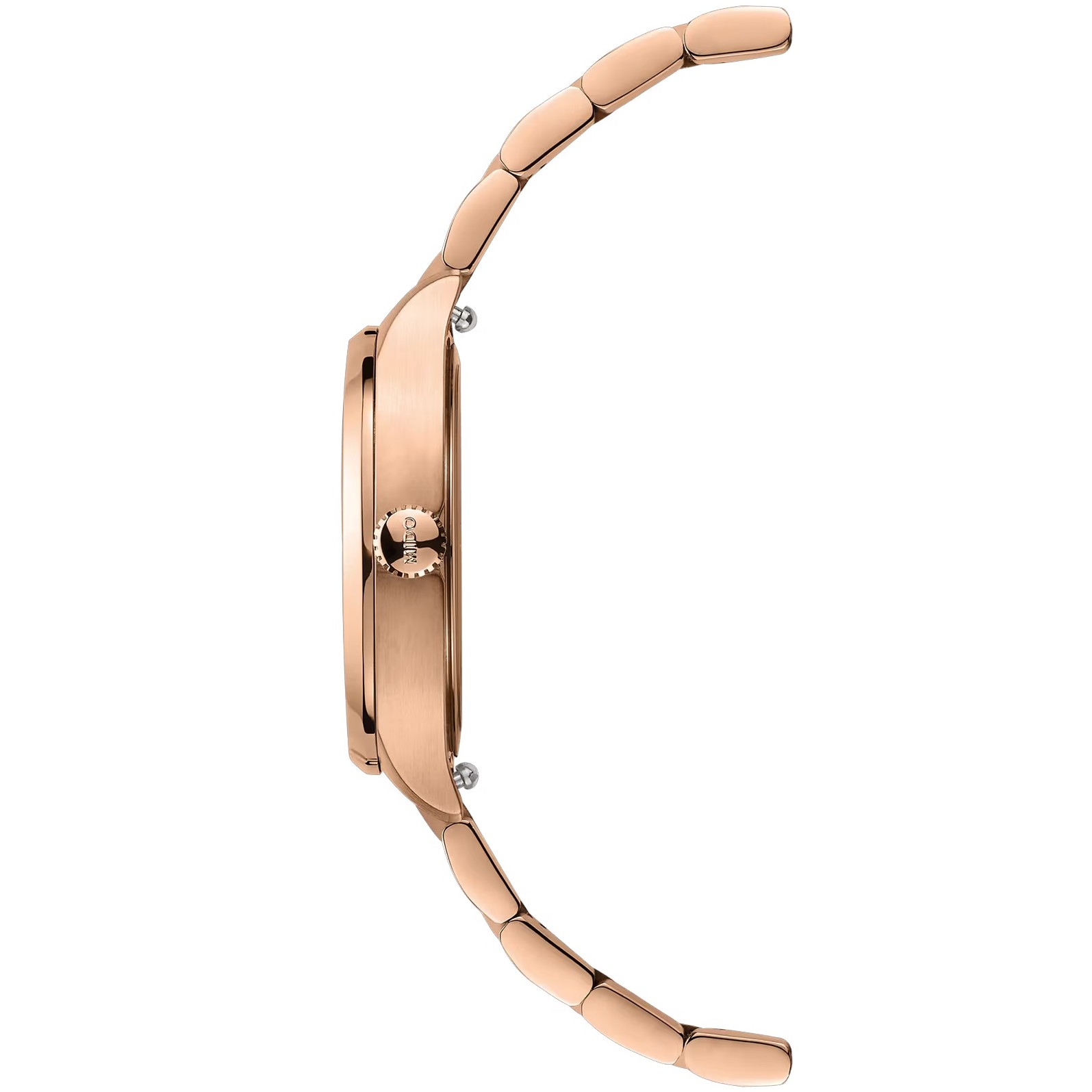 MIDO Multifort TV 28 Quartz Brown Dial 27.6 × 28mm Rose Gold Stainless Steel Bracelet M049.110.33.296.00 - 4