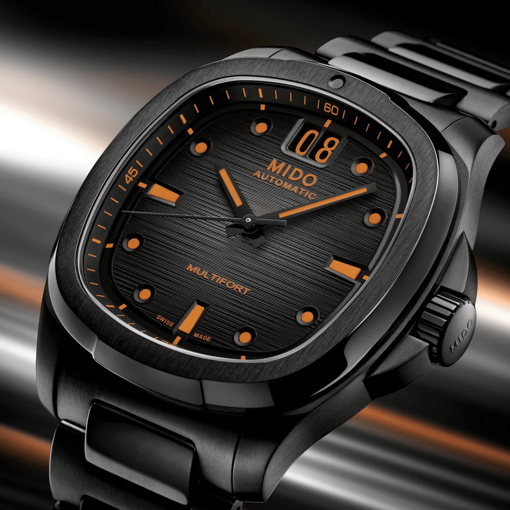 MIDO Multifort TV Big Date Grey Dial Automatic 40.00 x 39.20mm Black Stainless Steel Bracelet M049.526.33.081.00 - 5