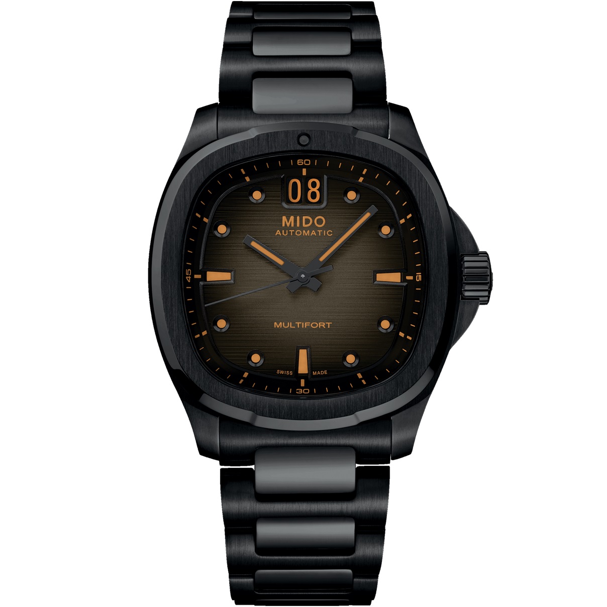 MIDO Multifort TV Big Date Grey Dial Automatic 40.00 x 39.20mm Black Stainless Steel Bracelet M049.526.33.081.00 - 