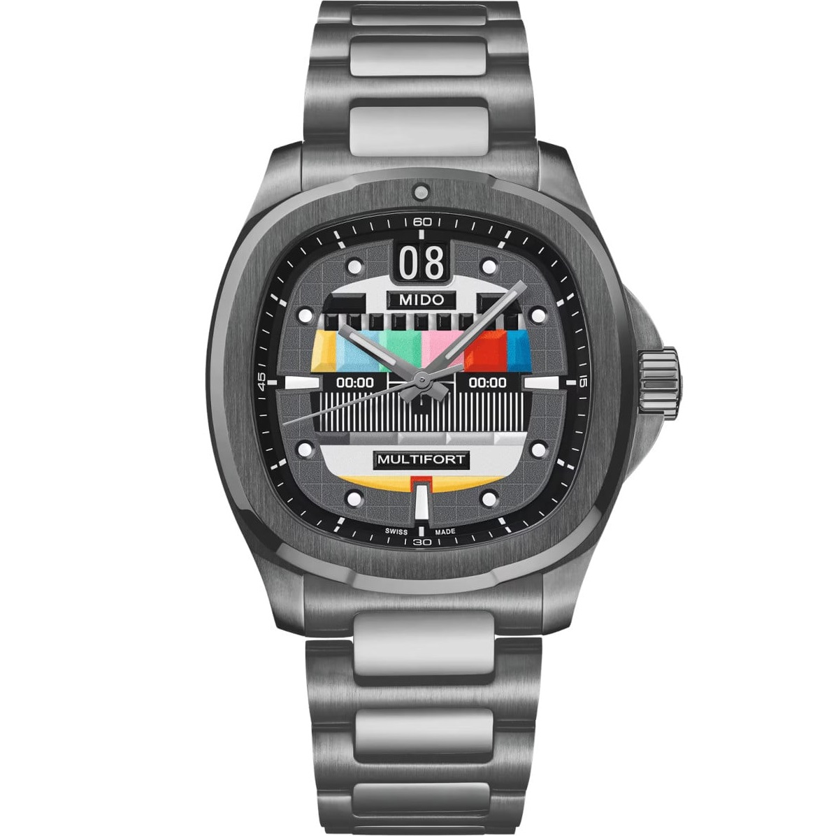 MIDO Multifort TV Big Date S01E02 Grey Gradient Dial Automatic 40.00 x 39.20mm Anthracite Stainless Steel Bracelet M049.526.33.081.01 - 