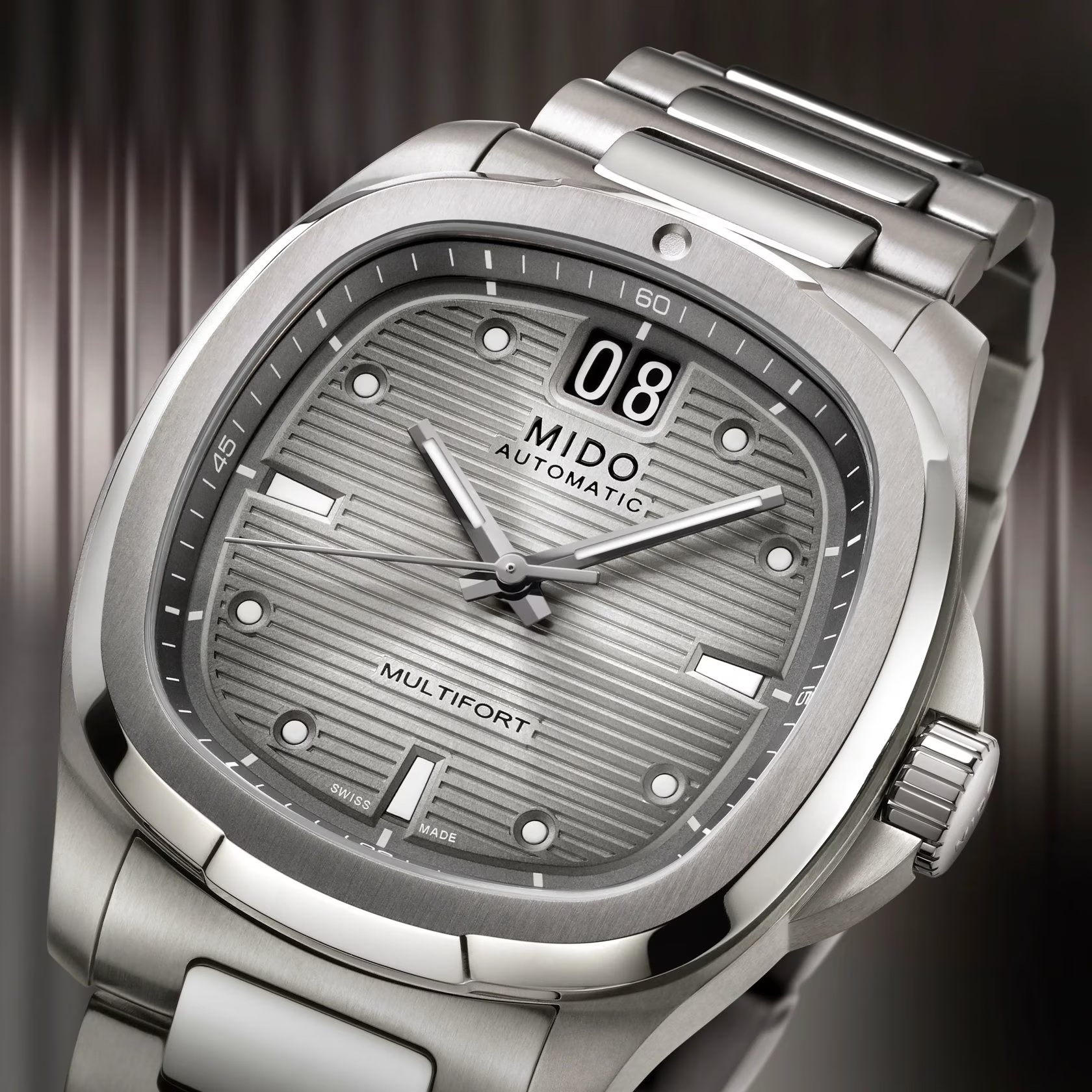 MIDO Multifort TV Big Date Grey Gradient Dial 39.2 x 40mm Silver Titanium Bracelet M049.526.44.081.00 - 3