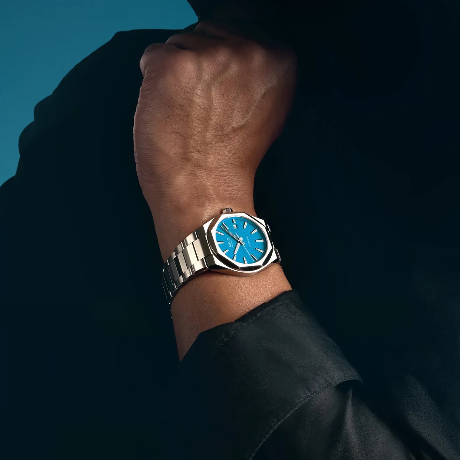 MIDO Multifort 8 One Crown Blue Dial 38.4 x 40mm Silver Stainless Steel Bracelet M055.507.11.041.00 - 