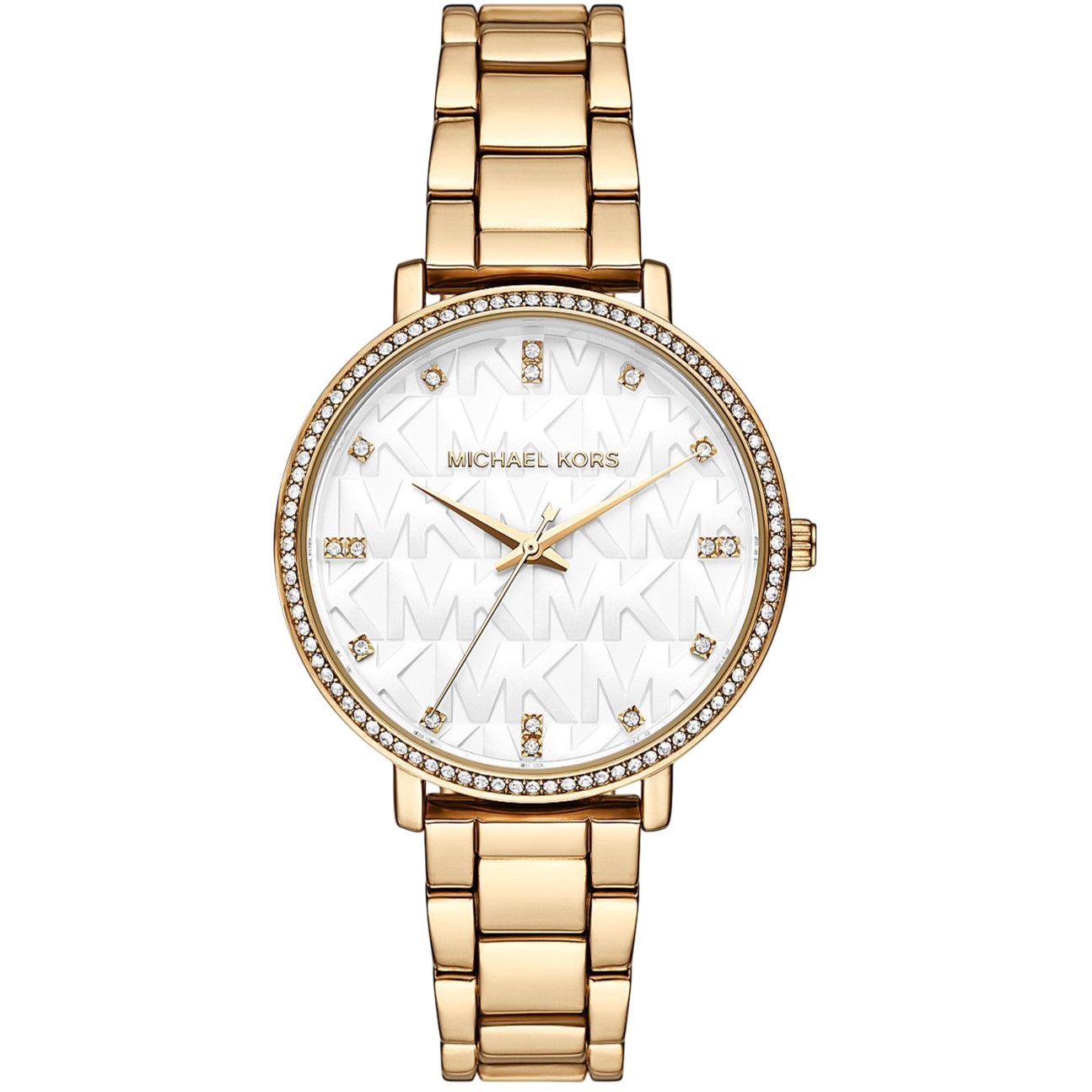 MICHAEL KORS Pyper Crystals White Dial 38mm Gold Metal Bracelet MK4919 - 