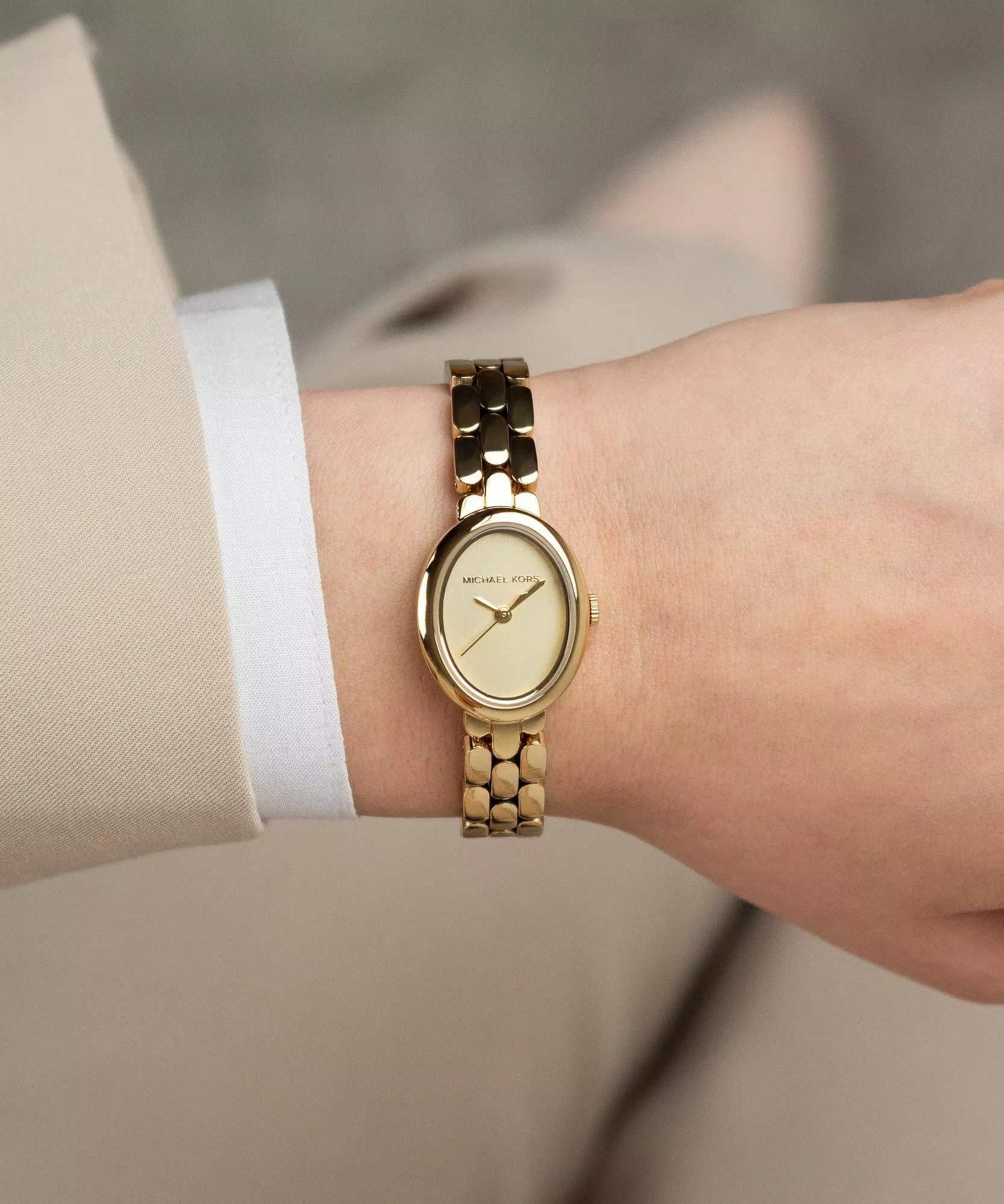 MICHAEL KORS Maude Gold Dial 21mm Gold Stainless Steel Bracelet MK4955 - 5