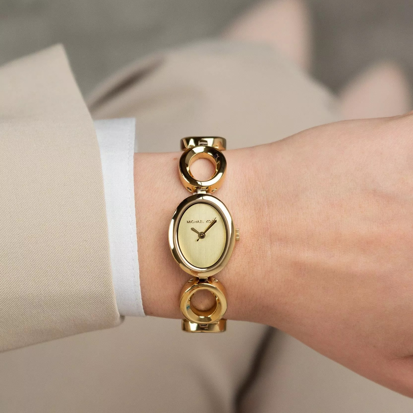 MICHAEL KORS Maude Gold Dial 21mm Gold Stainless Steel Bracelet MK4957 - 5