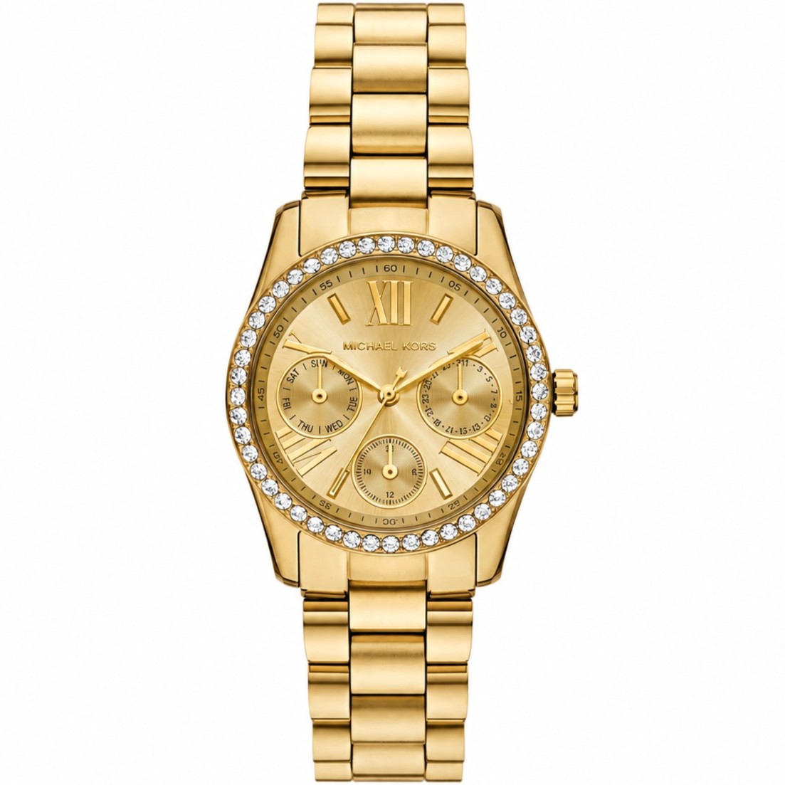 MICHAEL KORS Lexington Multifunction Gold Dial 33mm Gold Stainless Steel Bracelet MK4982 - 