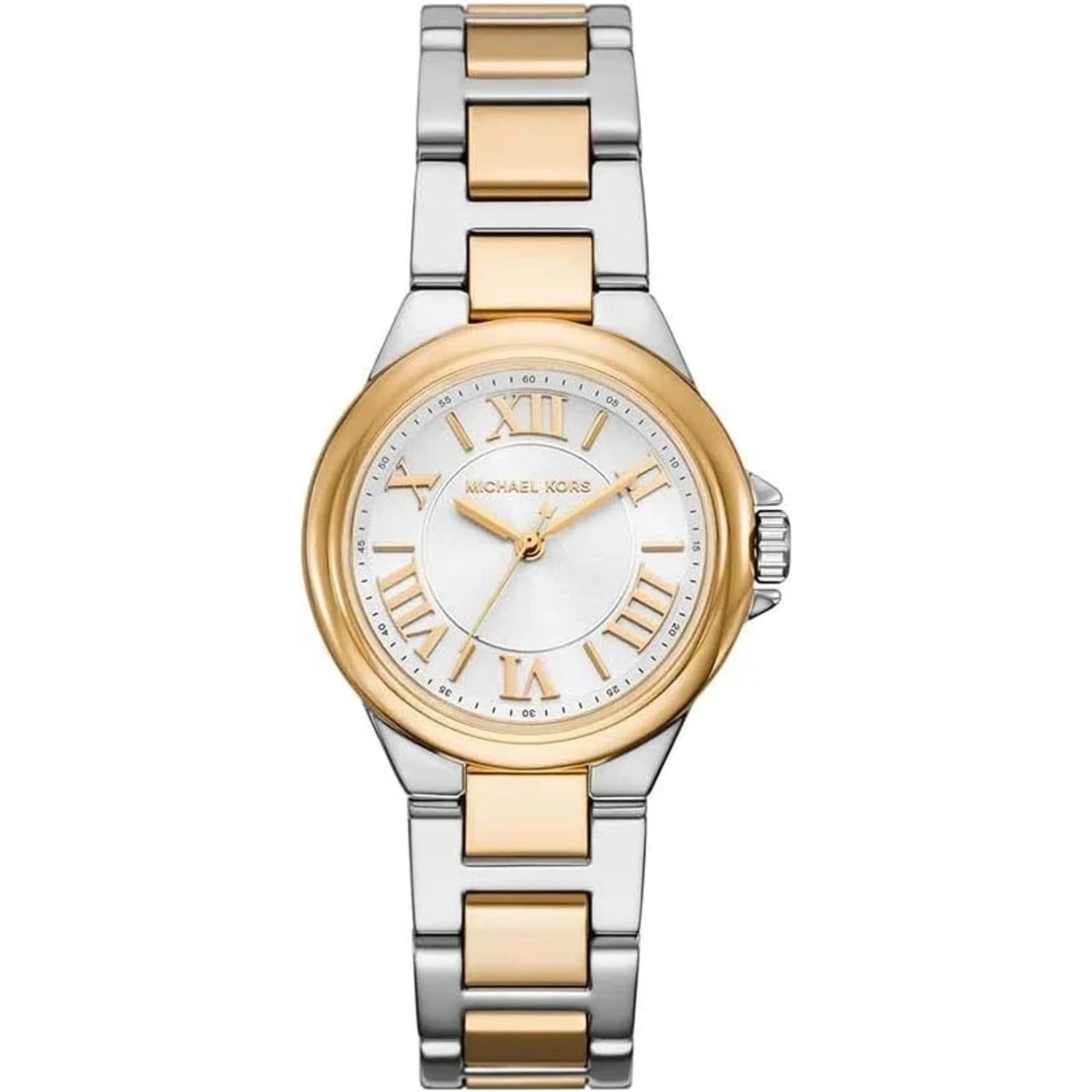 MICHAEL KORS Camille White Dial 33mm Two Tone Gold Stainless Steel Bracelet MK4990 - 