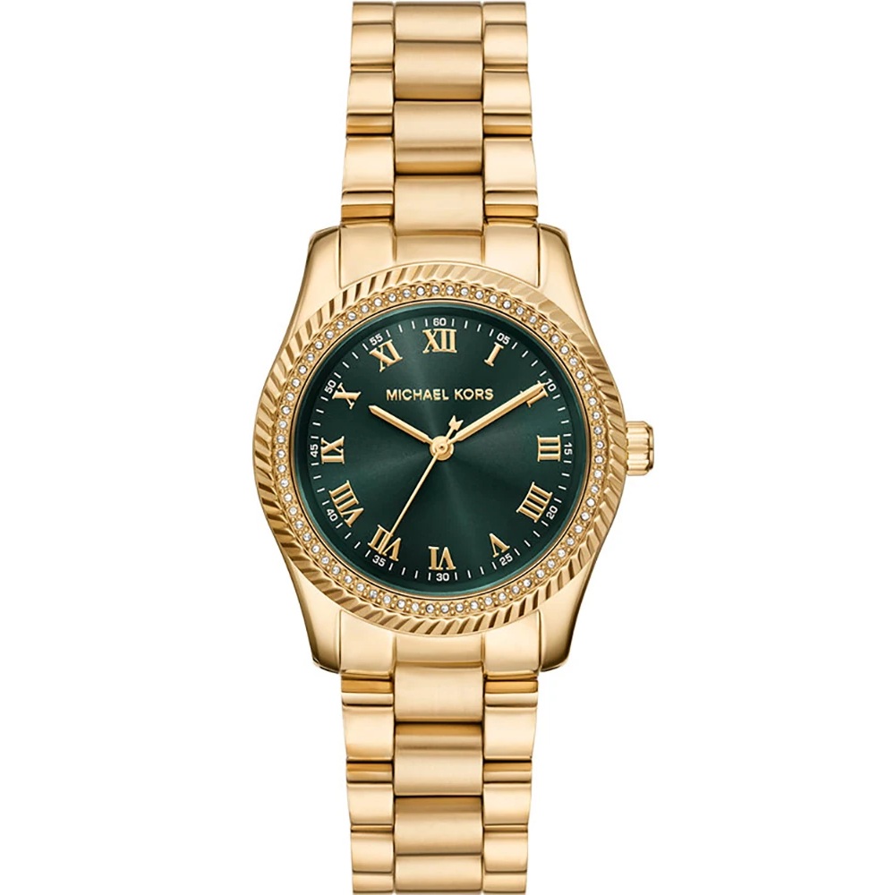 MICHAEL KORS Lexington Black Dial 33mm Gold Stainless Steel Bracelet MK7622 - 