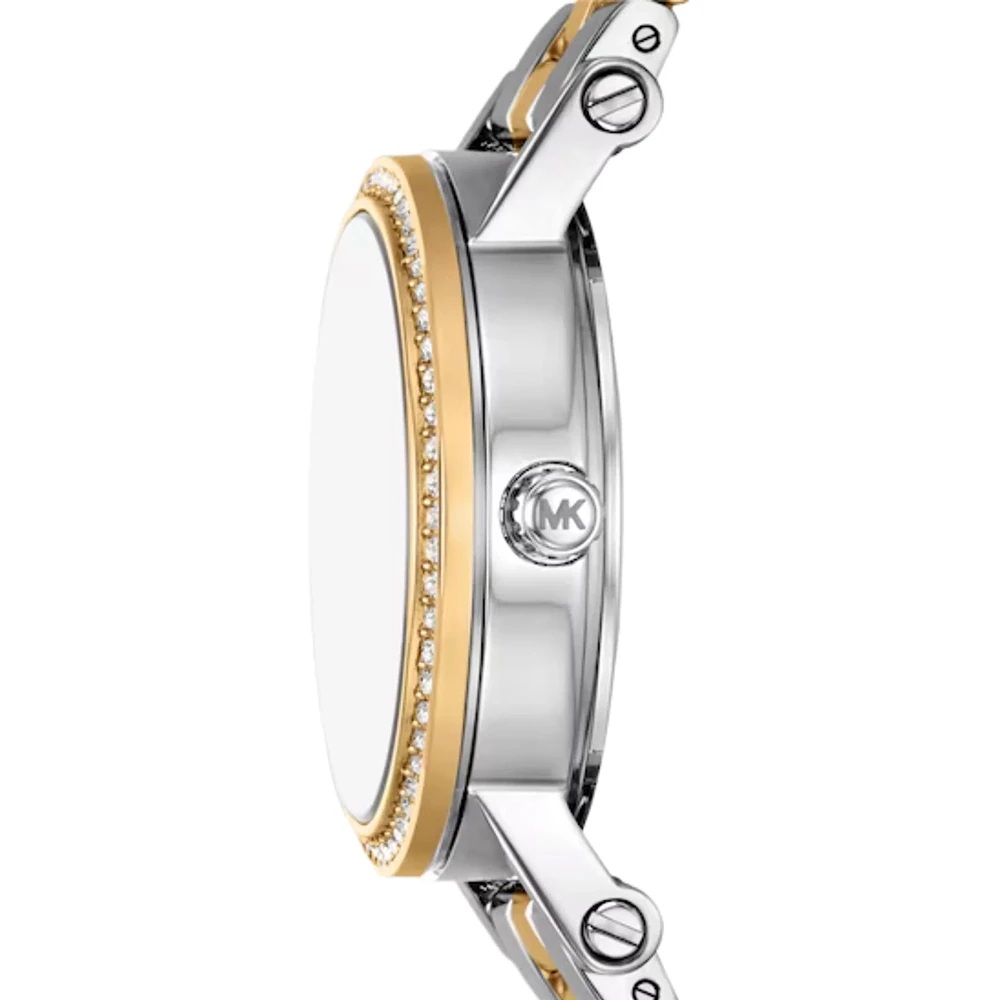 MICHAEL KORS Corey Silver Dial 28mm Two Tone Gold Stainless Steel Bracelet MK7668 - 
