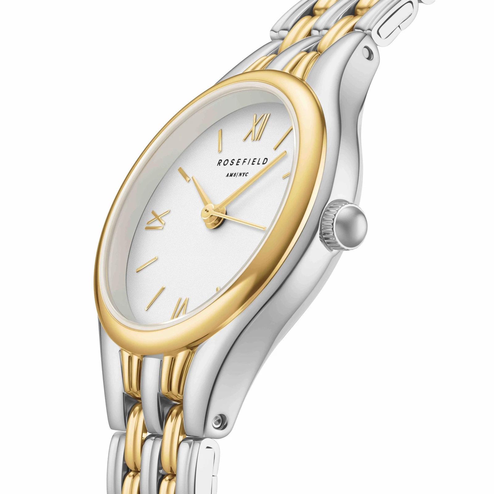 ROSEFIELD Muse White Dial 23.5mm Two-Tone Gold Stainless Steel Bracelet MUWDSD-MU03 - 3