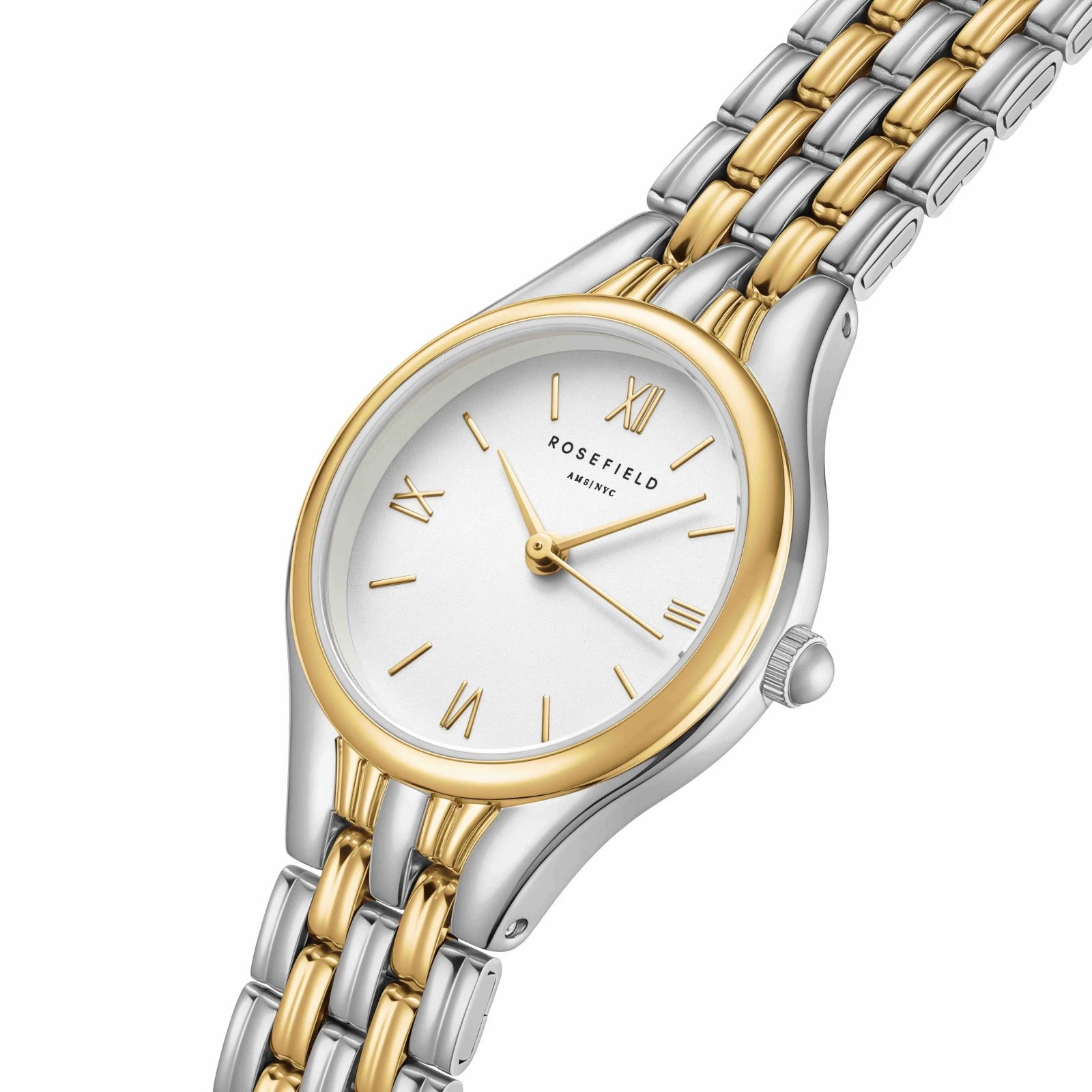 ROSEFIELD Muse White Dial 23.5mm Two-Tone Gold Stainless Steel Bracelet MUWDSD-MU03 - 4