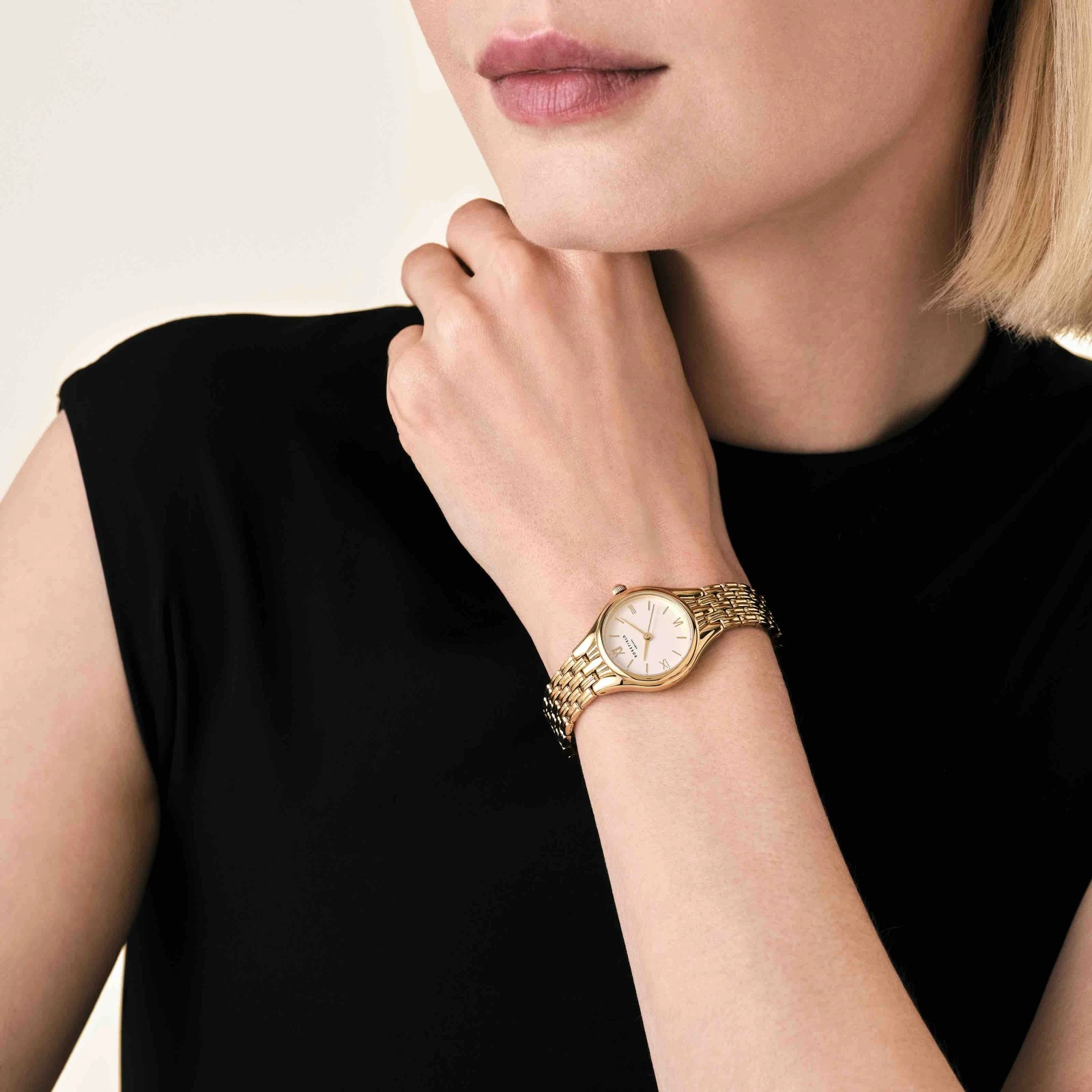 ROSEFIELD Muse White Dial 23.5mm Gold Stainless Steel Bracelet MUWGSG-MU01 - 