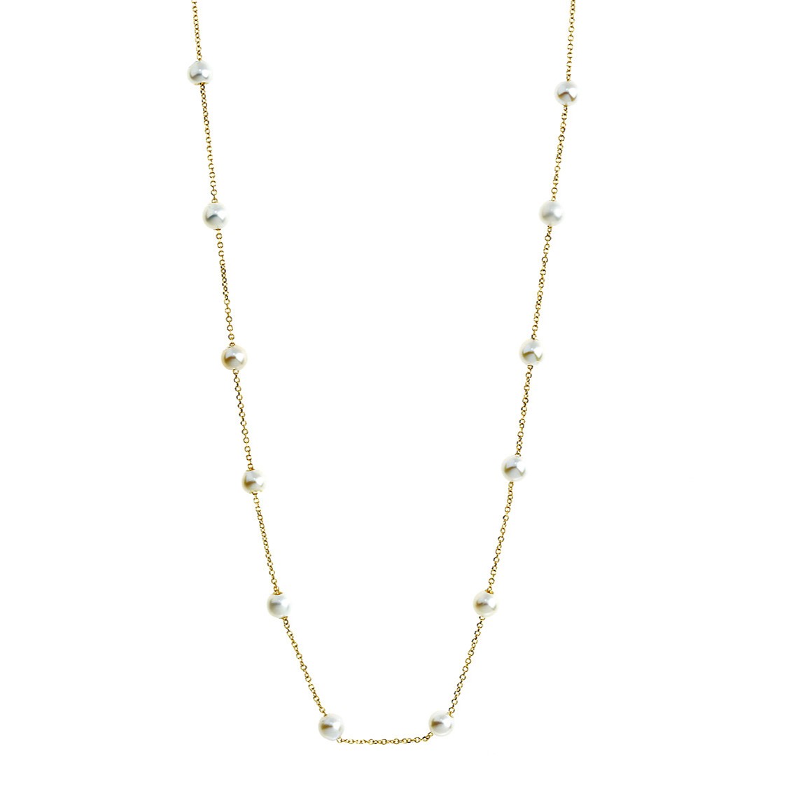 ΚΟΛΙΕ SENZIO Collection Κίτρινο Χρυσό Κ9 με Μαργαριτάρια 3MAN.204N - 