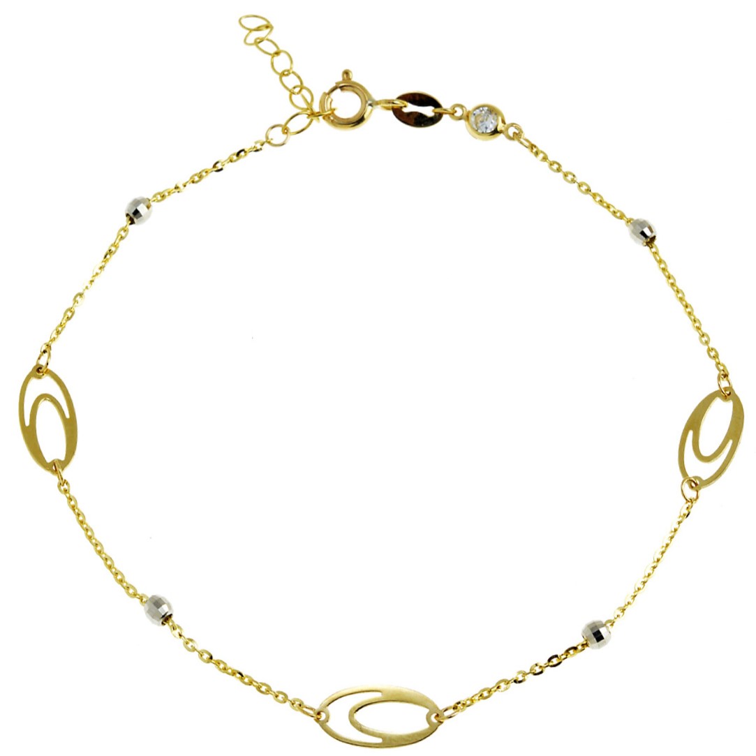 ΒΡΑΧΙΟΛΙ SENZIO Collection Κ9 Κίτρινο και Λευκό Χρυσό 3MAN.211BR - 