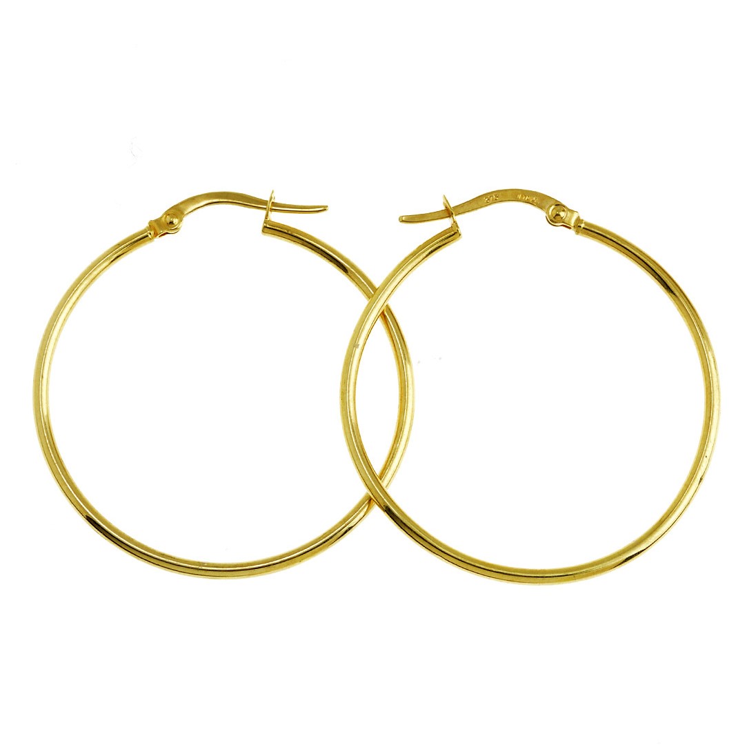 ΣΚΟΥΛΑΡΙΚΙΑ Κρίκοι SENZIO Collection Κ9 Κίτρινο Χρυσό 3MAN.223SK - 