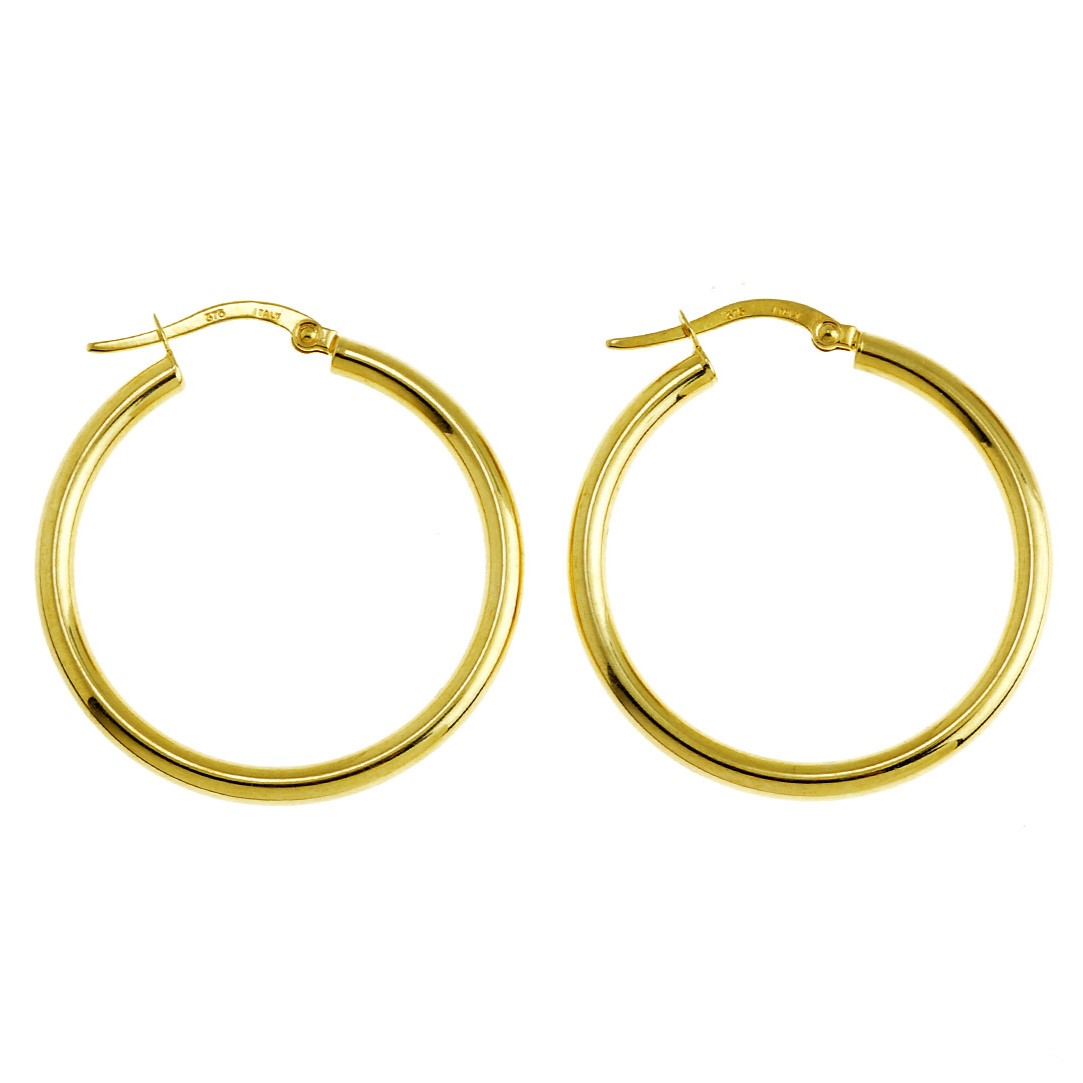 ΣΚΟΥΛΑΡΙΚΙΑ Κρίκοι SENZIO Collection Κ9 Κίτρινο Χρυσό 3MAN.224SK - 