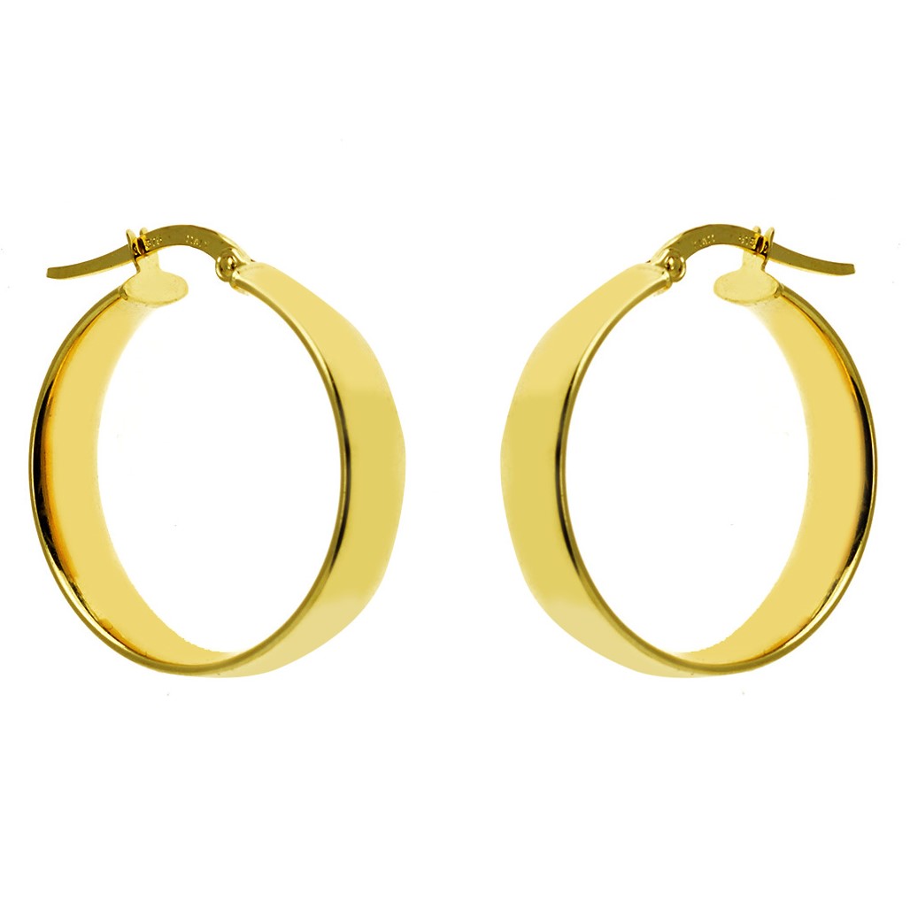 ΣΚΟΥΛΑΡΙΚΙΑ Κρίκοι SENZIO Collection Κ9 Κίτρινο Χρυσό 3MAN.225SK - 