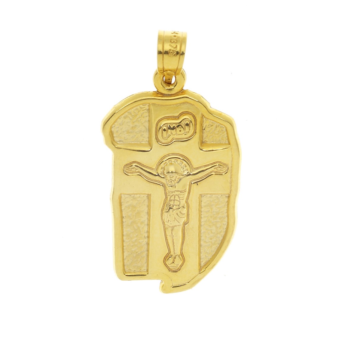 ΜΕΝΤΑΓΙΟΝ Χριστός Διπλής Όψης SENZIO Collection K9 Κίτρινο Χρυσό 3MAN.232PE - 3