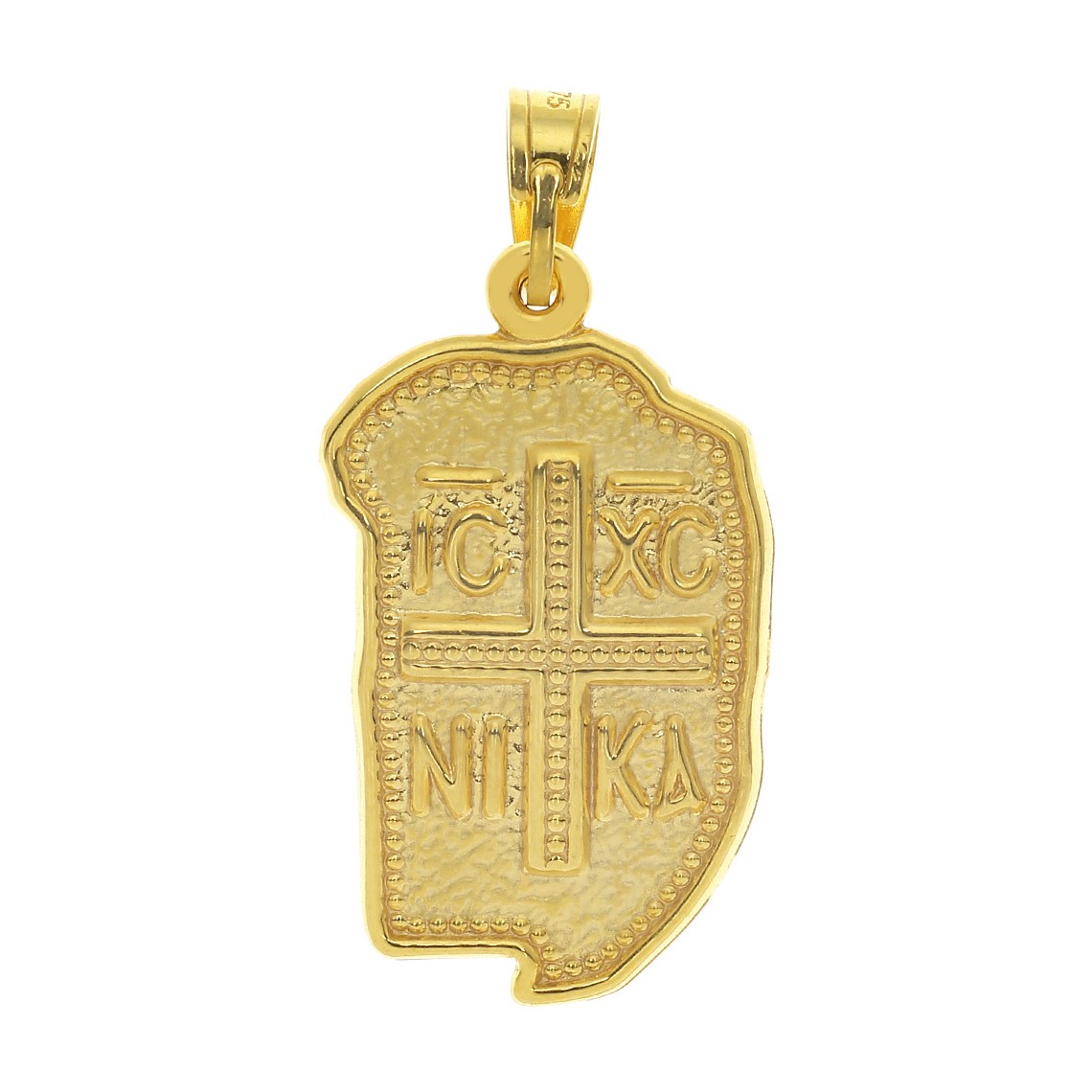 PENDANT Christ Double Sided SENZIO Collection K9 Yellow Gold 3MAN.233PE - 3