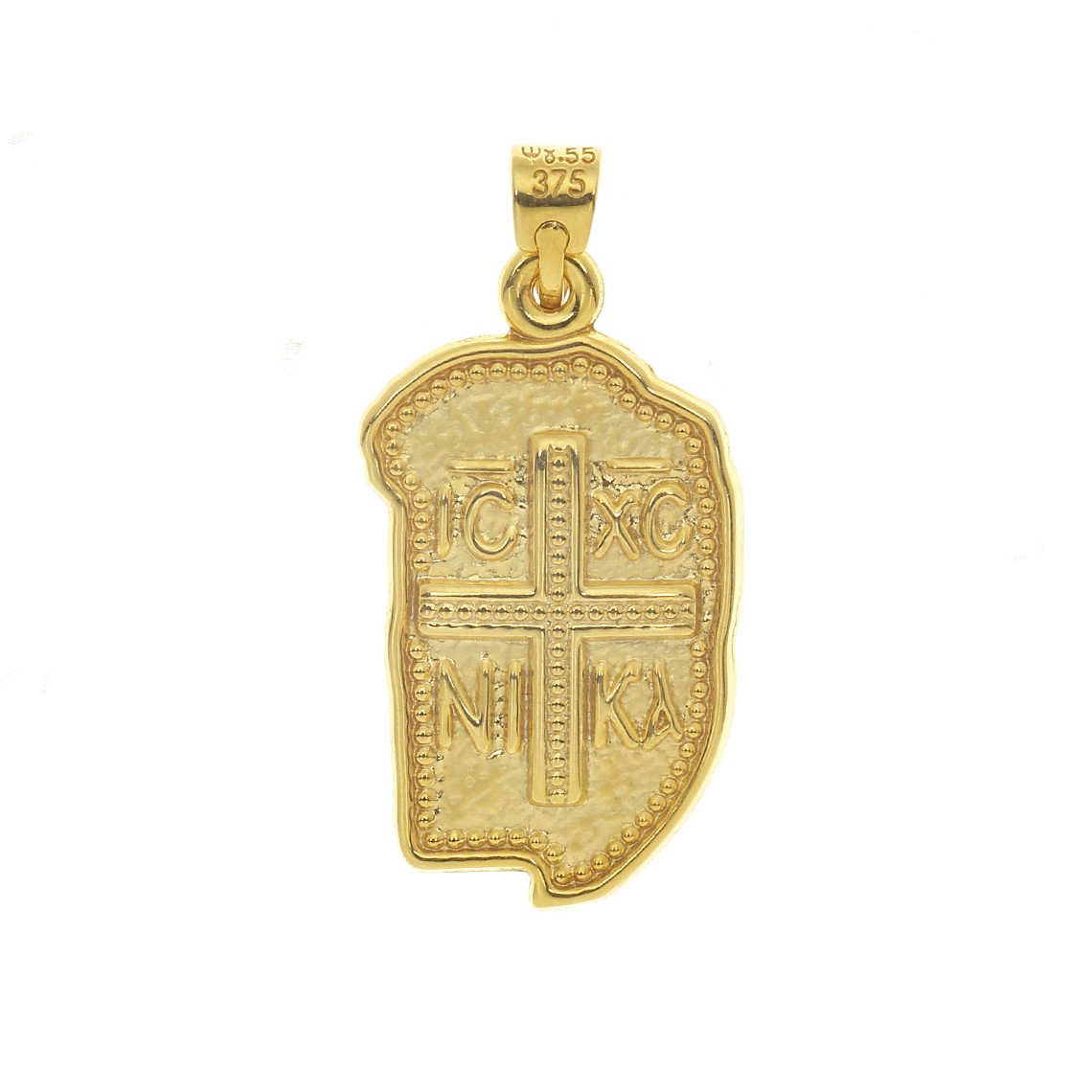 ΜΕΝΤΑΓΙΟΝ Χριστός Διπλής Όψης SENZIO Collection K9 Κίτρινο Χρυσό 3MAN.234PE - 3