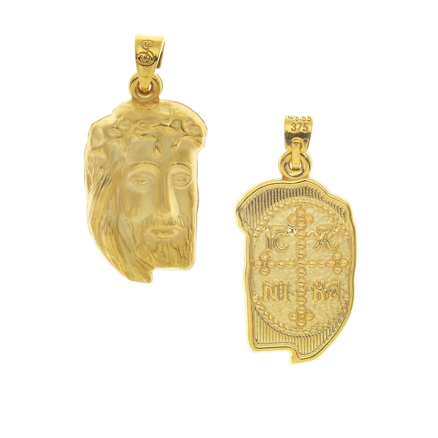 PENDANT Christ Double Sided SENZIO Collection K9 Yellow Gold 3MAN.236PE - 