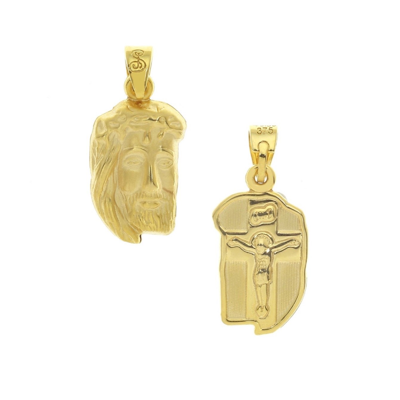 PENDANT Christ Double Sided SENZIO Collection K9 Yellow Gold 3MAN.238PE - 