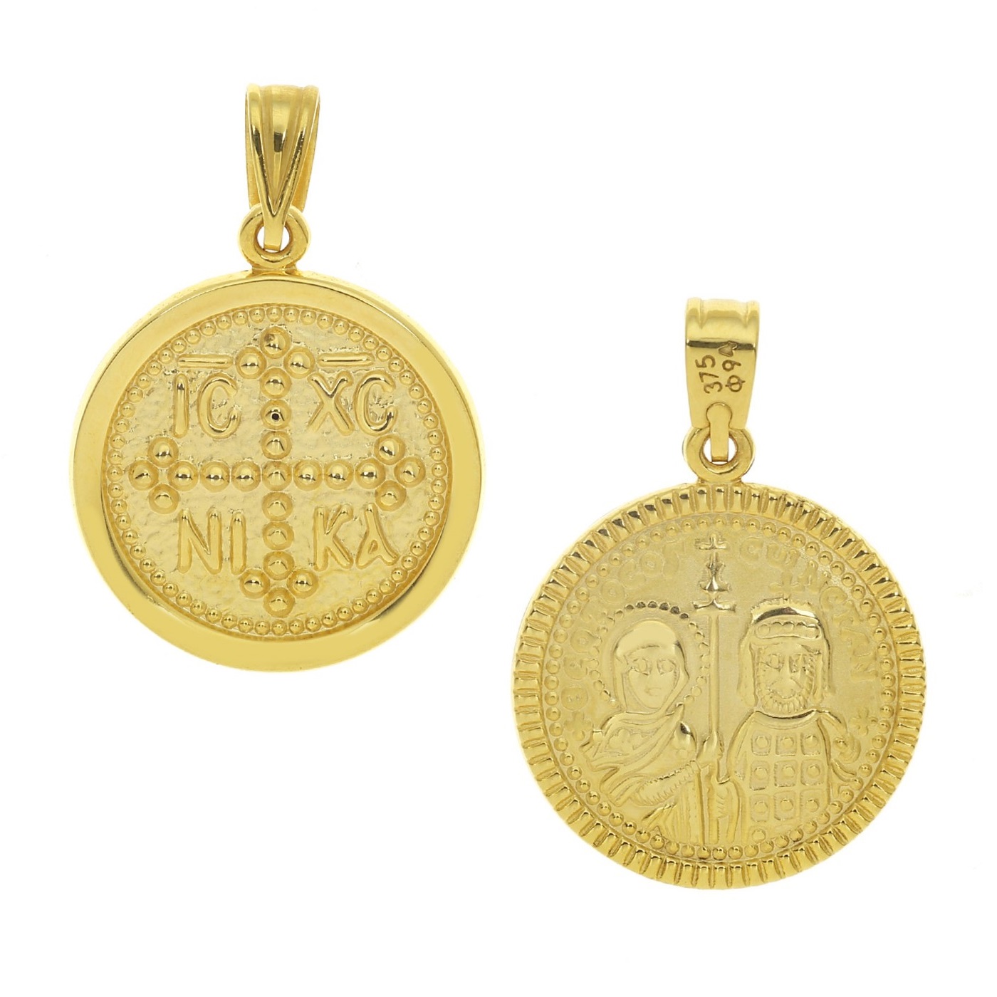 CHRISTIAN CHARMS Double Sided from K9 Yellow Gold 3MAN.240PE - 