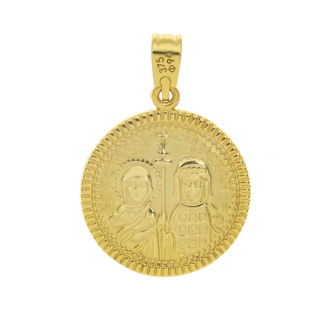 CHRISTIAN CHARMS Double Sided from K9 Yellow Gold 3MAN.240PE - 3